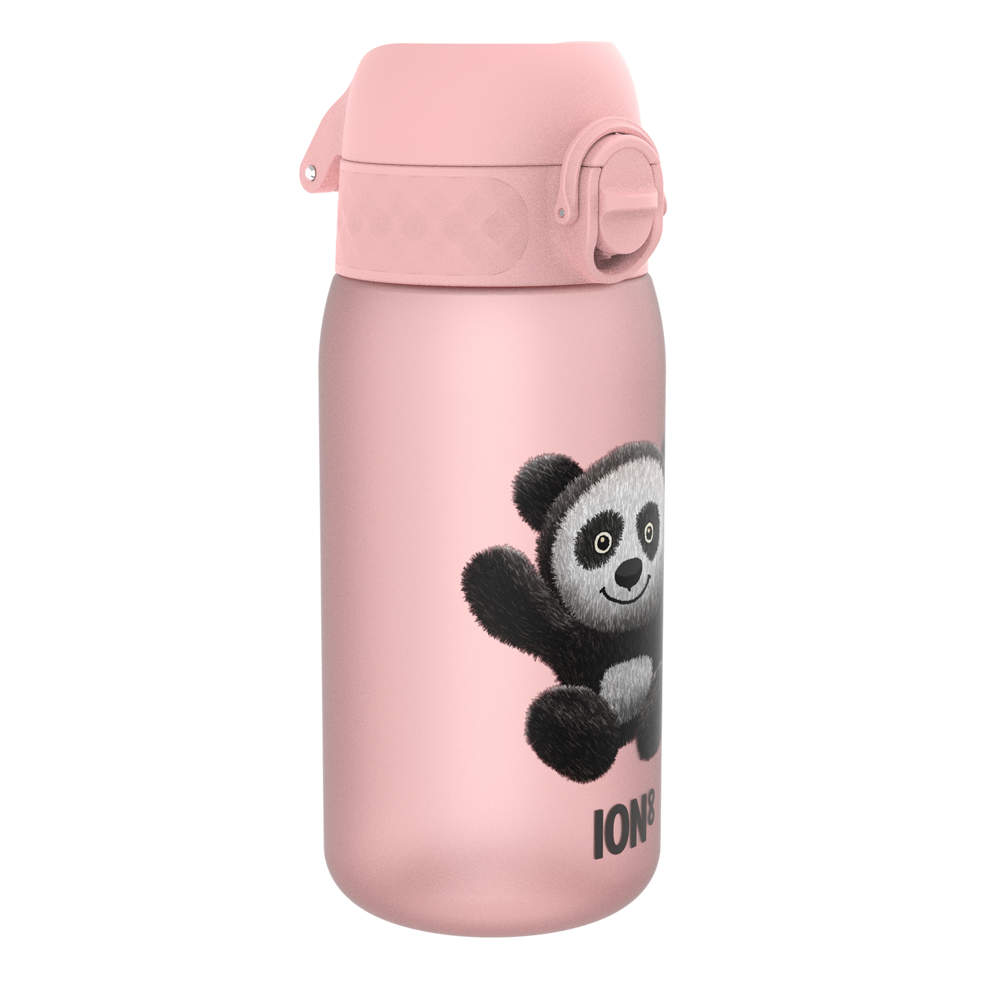 Ion8 Kid's One Touch 2.0 On-The-Go Printed Water Bottle - Leakproof and BPA-Free Water Bottle - Fits Car Cup Holders and Kid's Backpacks 12 oz / 350 ml - Panda
