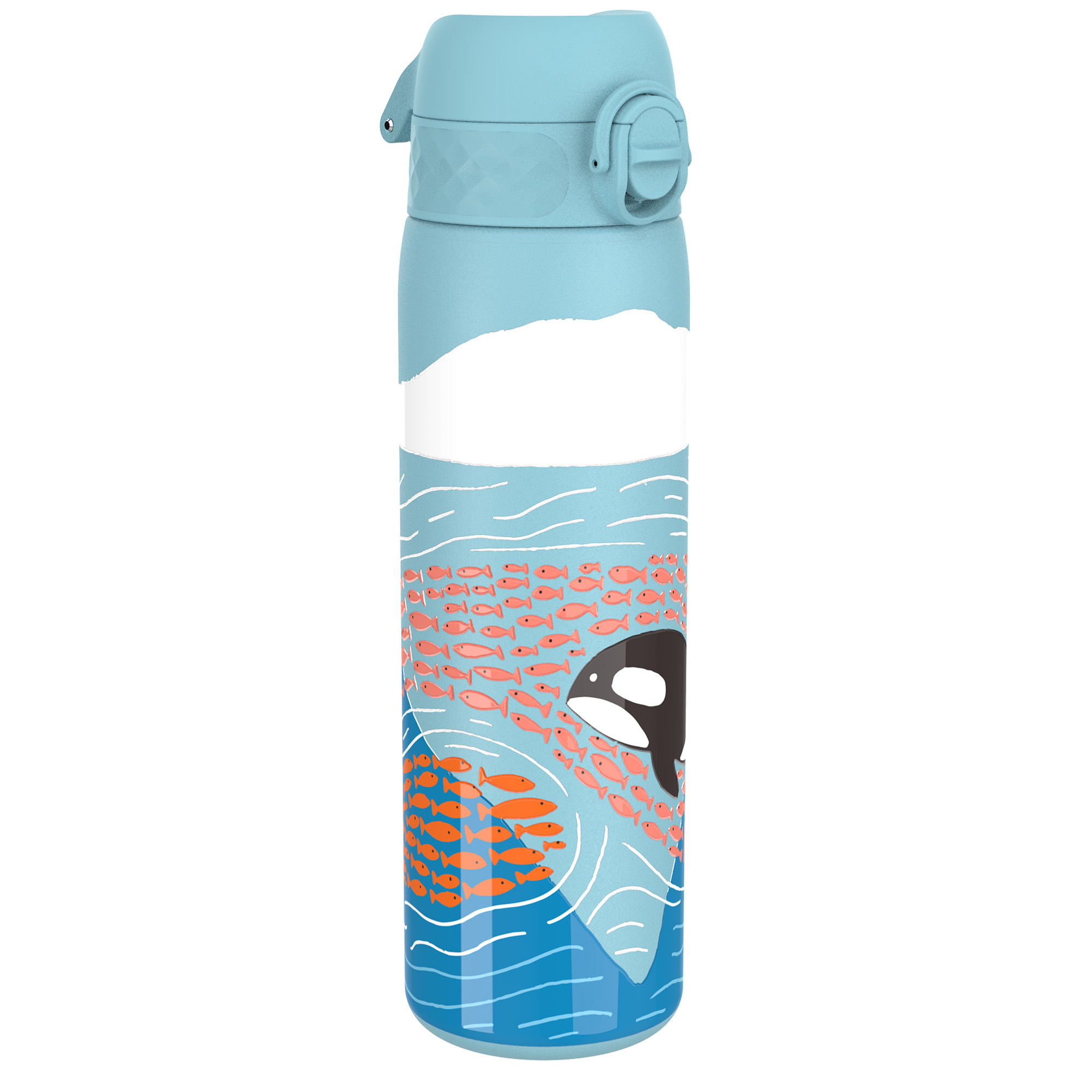 Ion8 Kid's Stainless Steel Water Bottle - Food-Safe and Odor Resistant - Fits Car Cup Holders, Backpack Pockets and More, 20 oz / 600 ml (Pack of 1) - Whale
