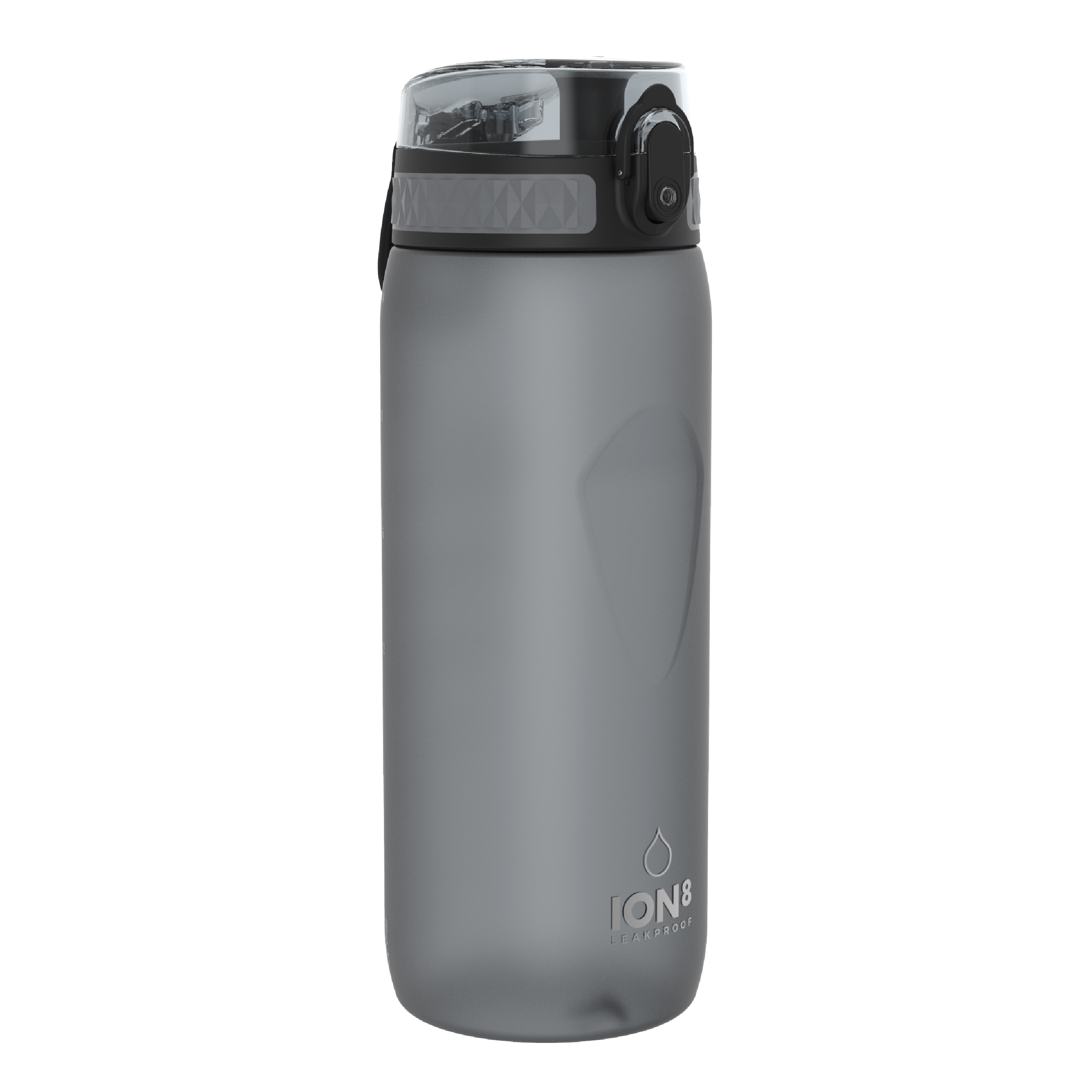 Ion8 Sport/Bike Water Bottle - Leakproof and BPA-free Water Bottle - Fits in Lunch Boxes, Handbags, Cup Holders, Backpacks and Bike Holders, 25 oz/750 ml (Pack of 1) - OneTouch 1.0 - Gray