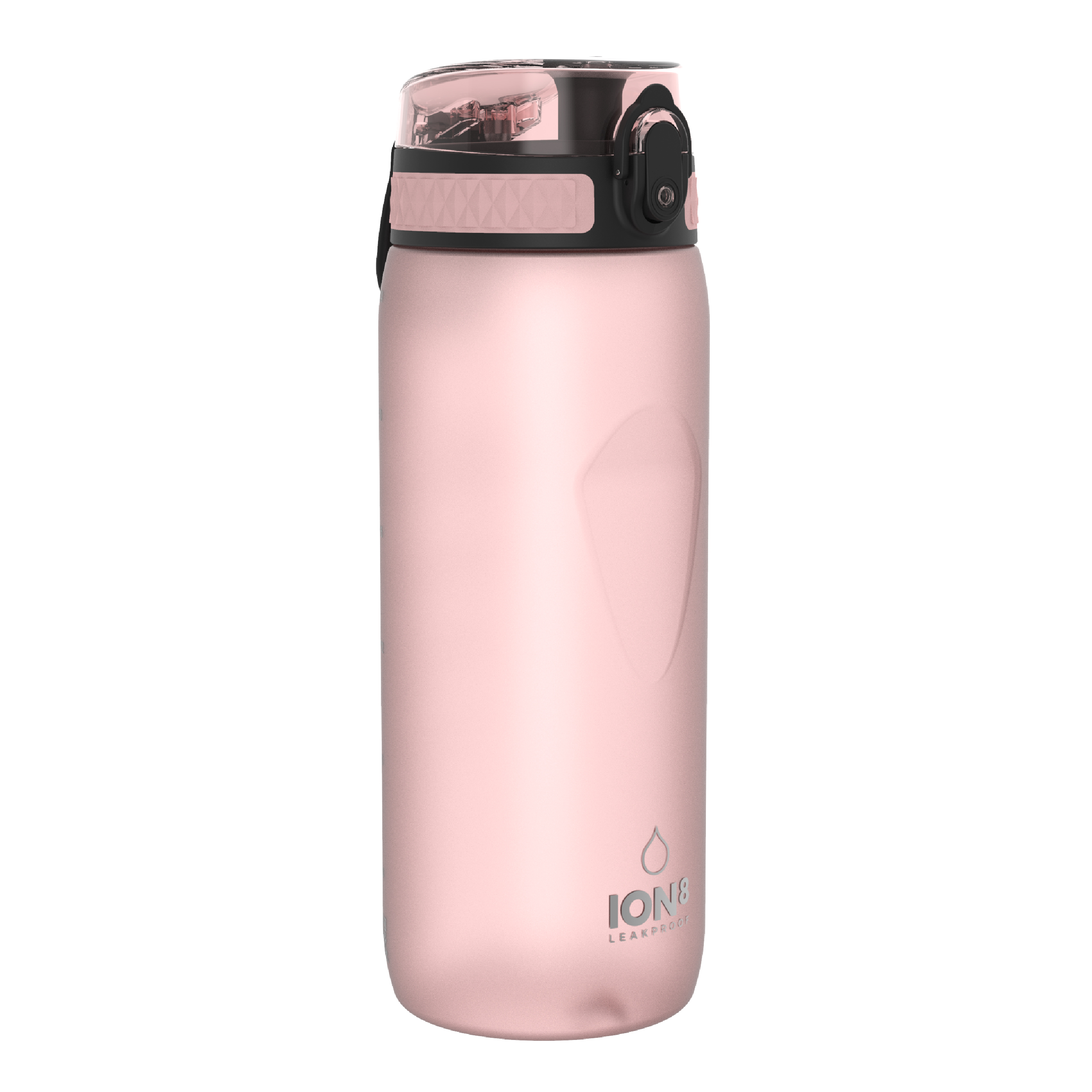 Ion8 Sport/Bike Water Bottle - Leakproof and BPA-free Water Bottle - Fits in Lunch Boxes, Handbags, Cup Holders, Backpacks and Bike Holders, 25 oz/750 ml (Pack of 1) - OneTouch 1.0 - Rose Quartz