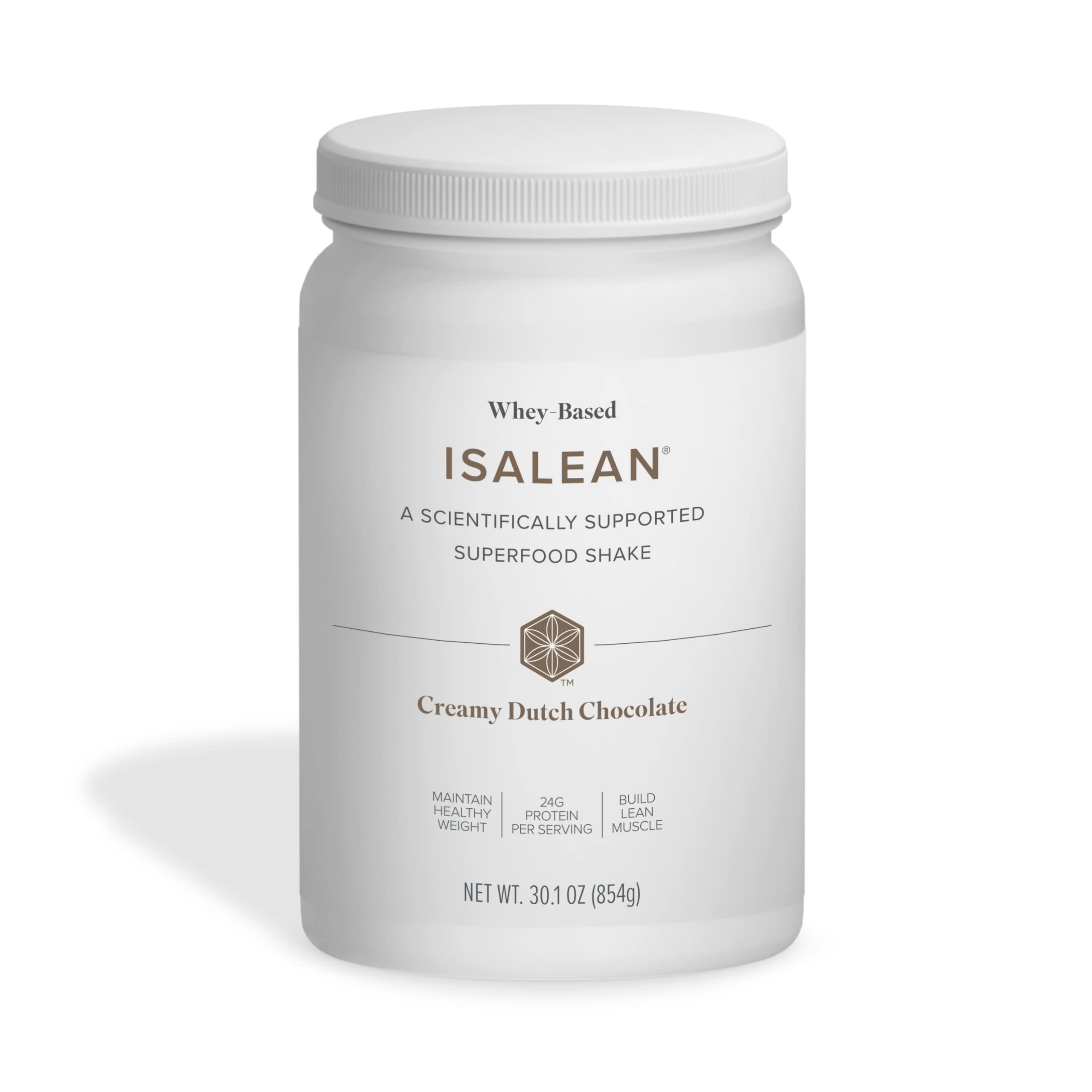 Isagenix IsaLean Shake - Complete Superfood Meal Replacement Drink Mix for Maintaining Healthy Weight and Lean Muscle Growth - 854 Grams - 14 Meal Canister (Creamy Dutch Chocolate Flavor)