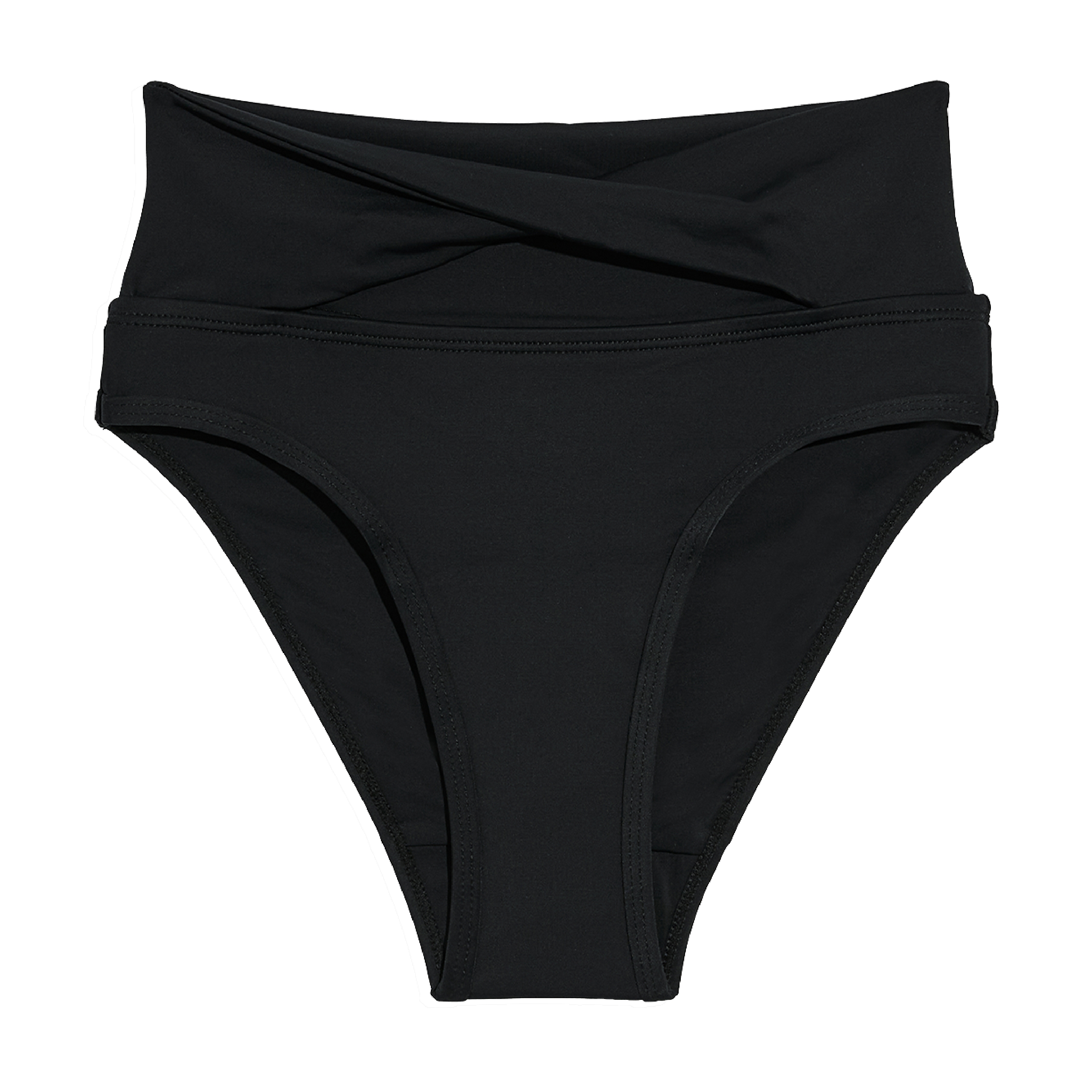 Kt Teen by Knix Period Swim Twist High Rise Bikini Bottom - Period Swimwear for Teens - Black, L (1 Pack)