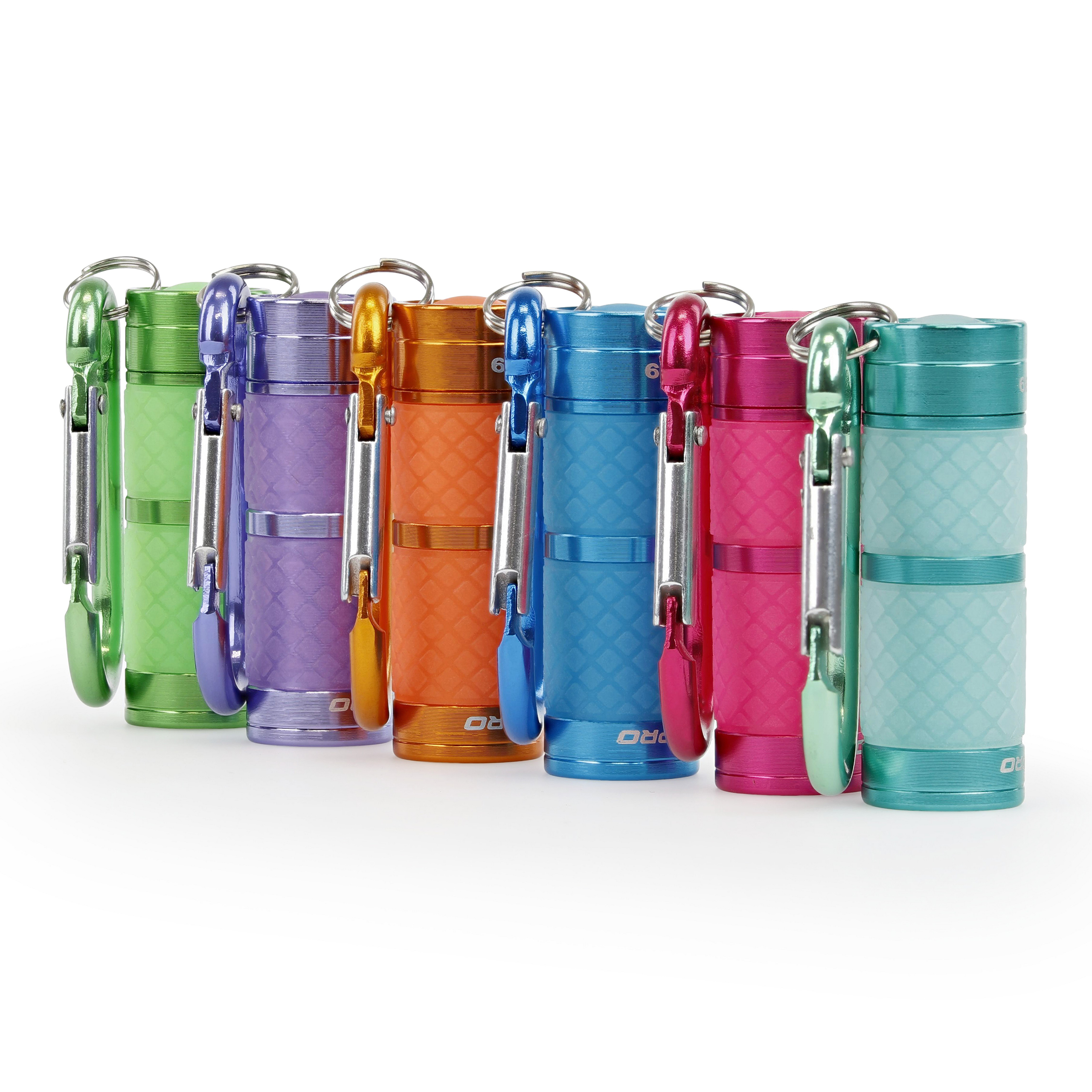 LUXPRO LP139 Glow-in-the-Dark Key Chain LED Flashlight (6 Pack)