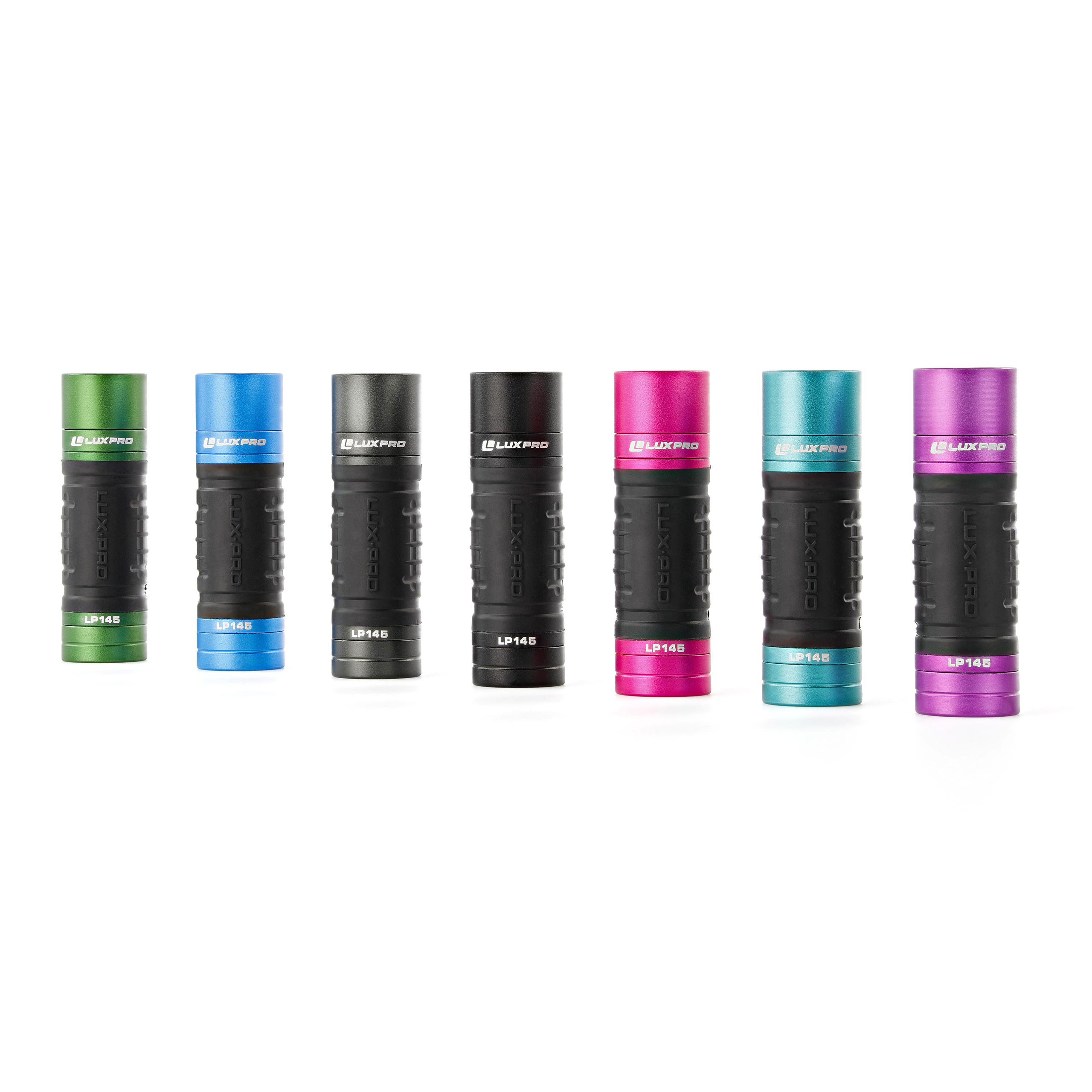 LUXPRO LP145 Focusing LED Keychain Flashlight with Matching Carabiner Clip (7 Pack)
