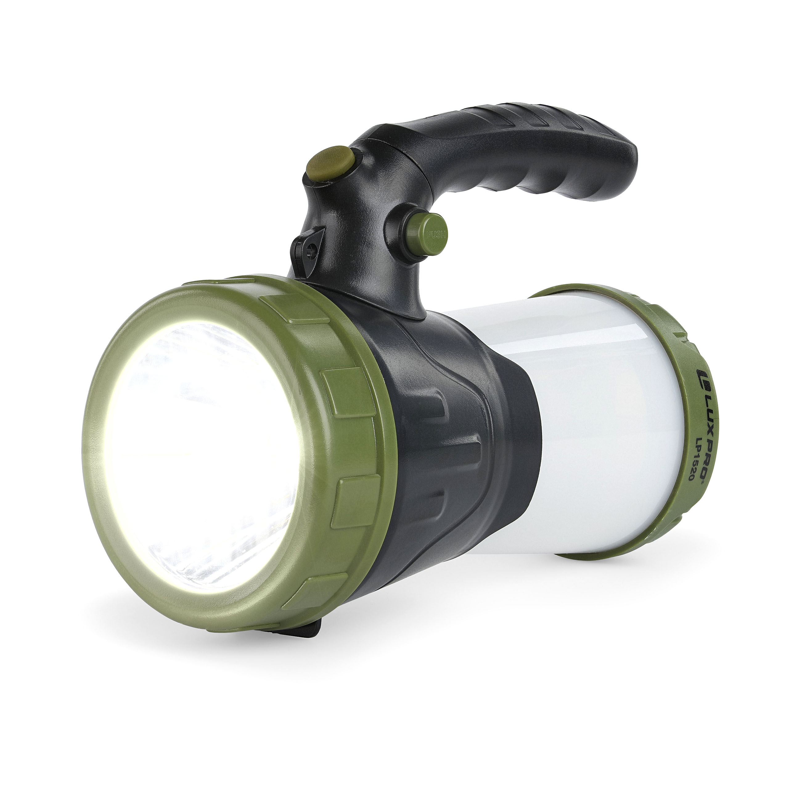 LUXPRO Rechargeable 600 Lumen LED Spotlight Lantern - Handheld Light for Up to 6 Hours of Use - Portable Light with Pivoting Handle and Powerbank for Camping, Hiking, and More