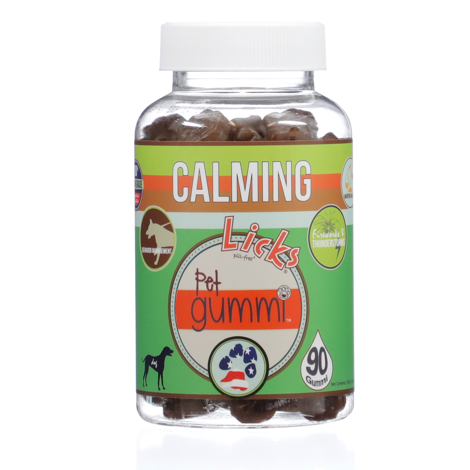 Licks - Calming Treats for Dogs - Dog Anxiety Relief - Dog Calming Aid - Gummies - 90 Use
