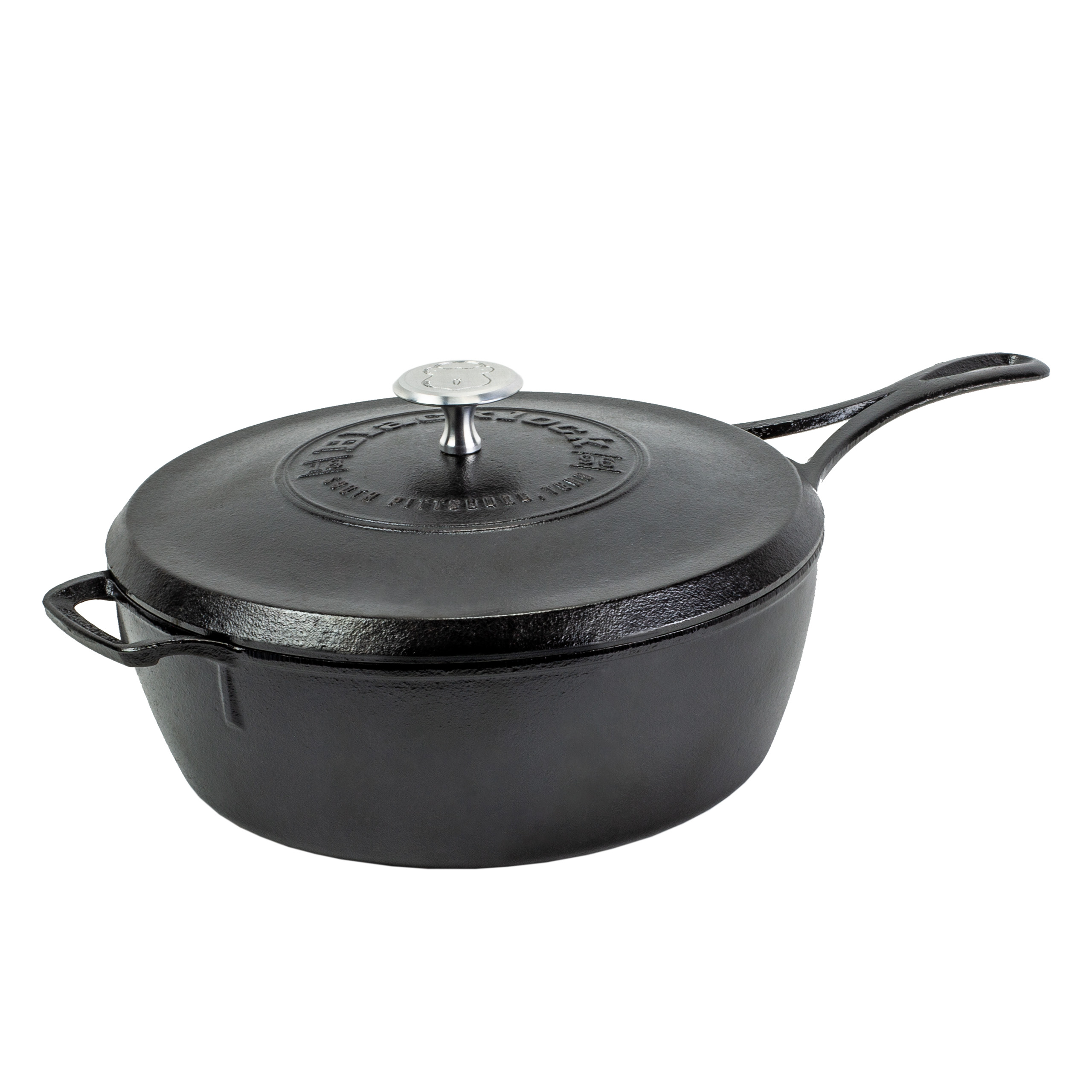 Lodge Blacklock Triple Seasoned 4 Qt Deep Skillet with Lid