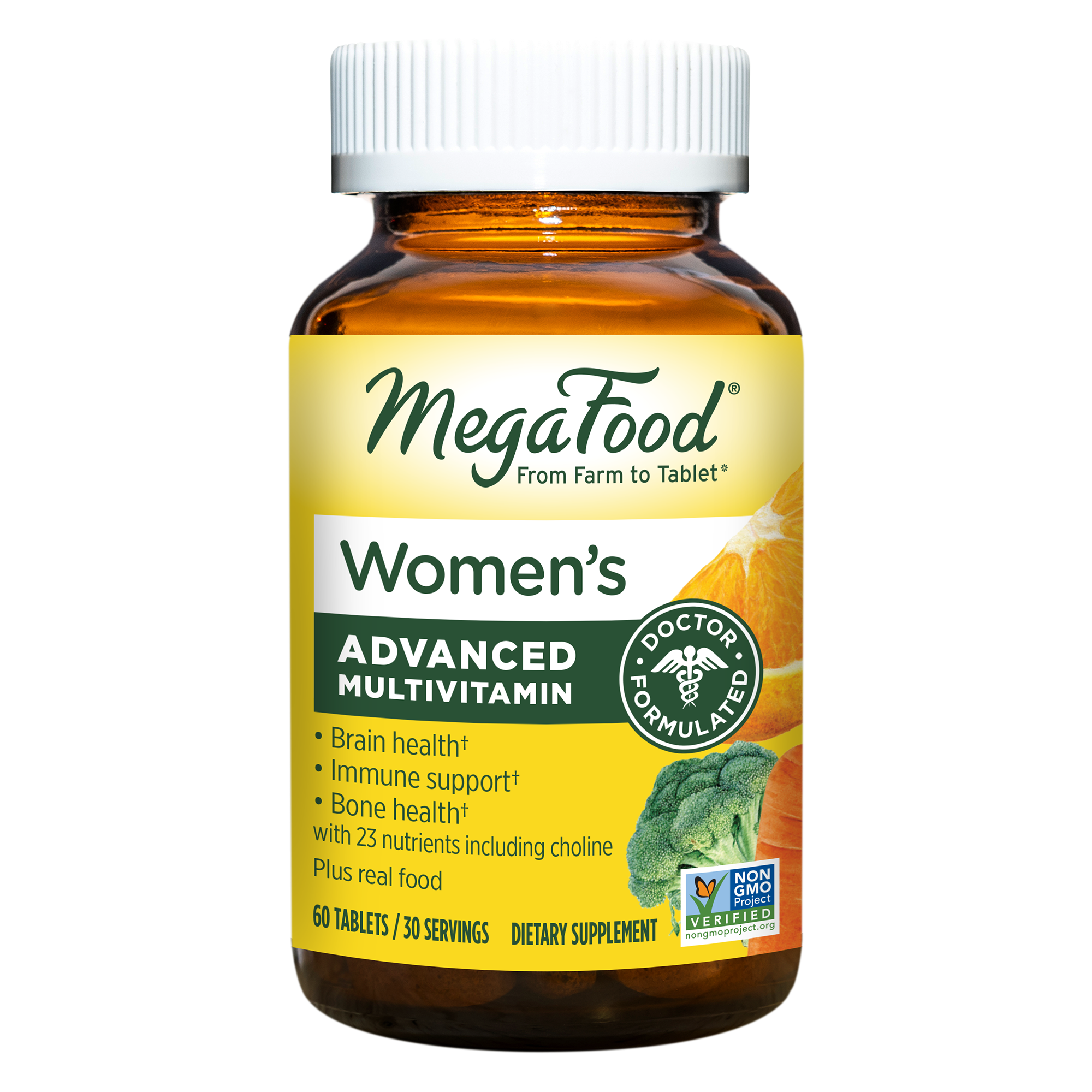 MegaFood, Multi for Women, Supports Optimal Health and Wellbeing, Multivitamin and Mineral Dietary Supplement, Gluten Free, Vegetarian, 60 Tablets