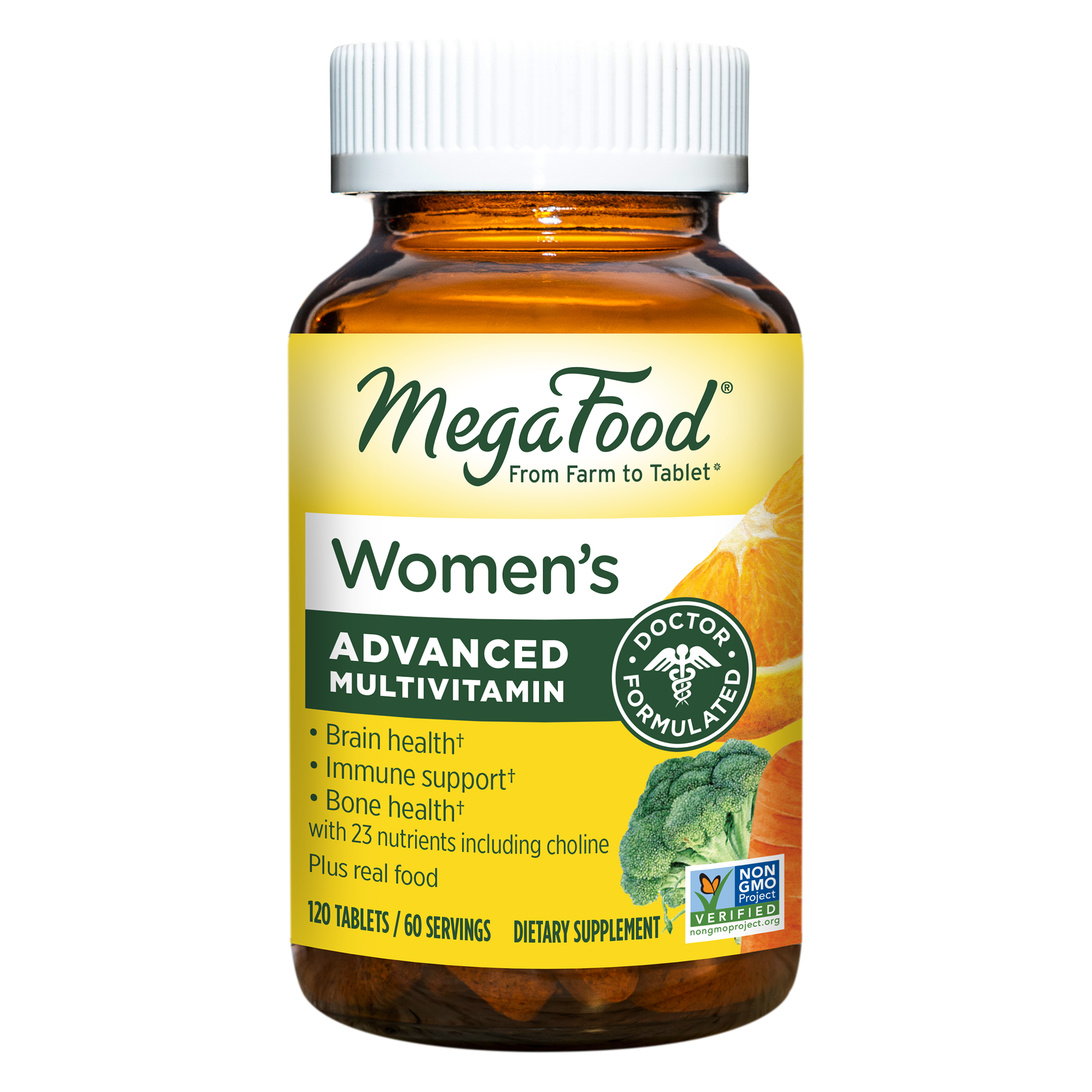 MegaFood, Multi for Women, Supports Optimal Health and Wellbeing, Multivitamin and Mineral Dietary Supplement, Gluten Free, Vegetarian, 120 Tablets