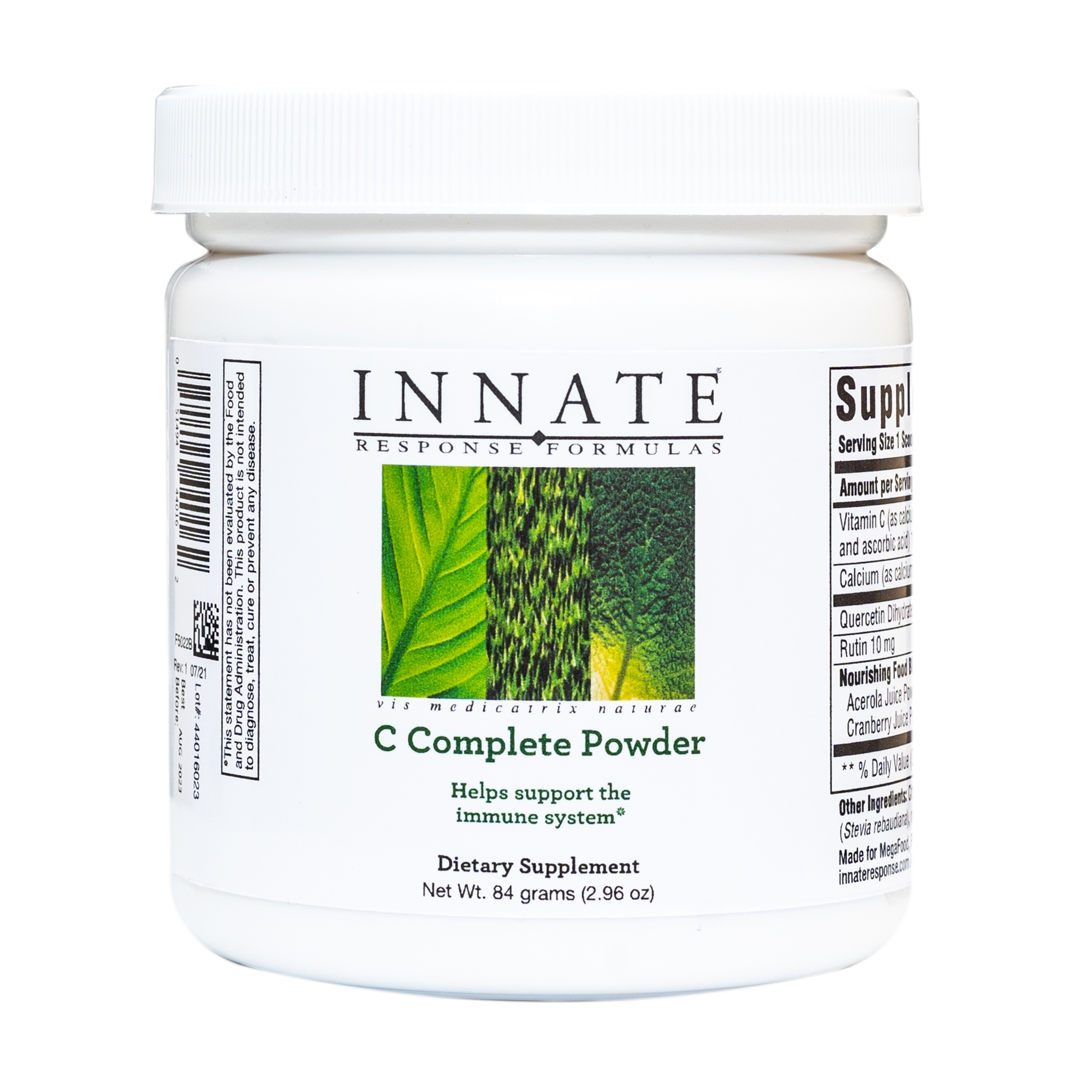 INNATE Response Formulas, C Complete Powder, Antioxidant Vitamin C Supplement, Vegetarian, 2.9 oz (30 servings)