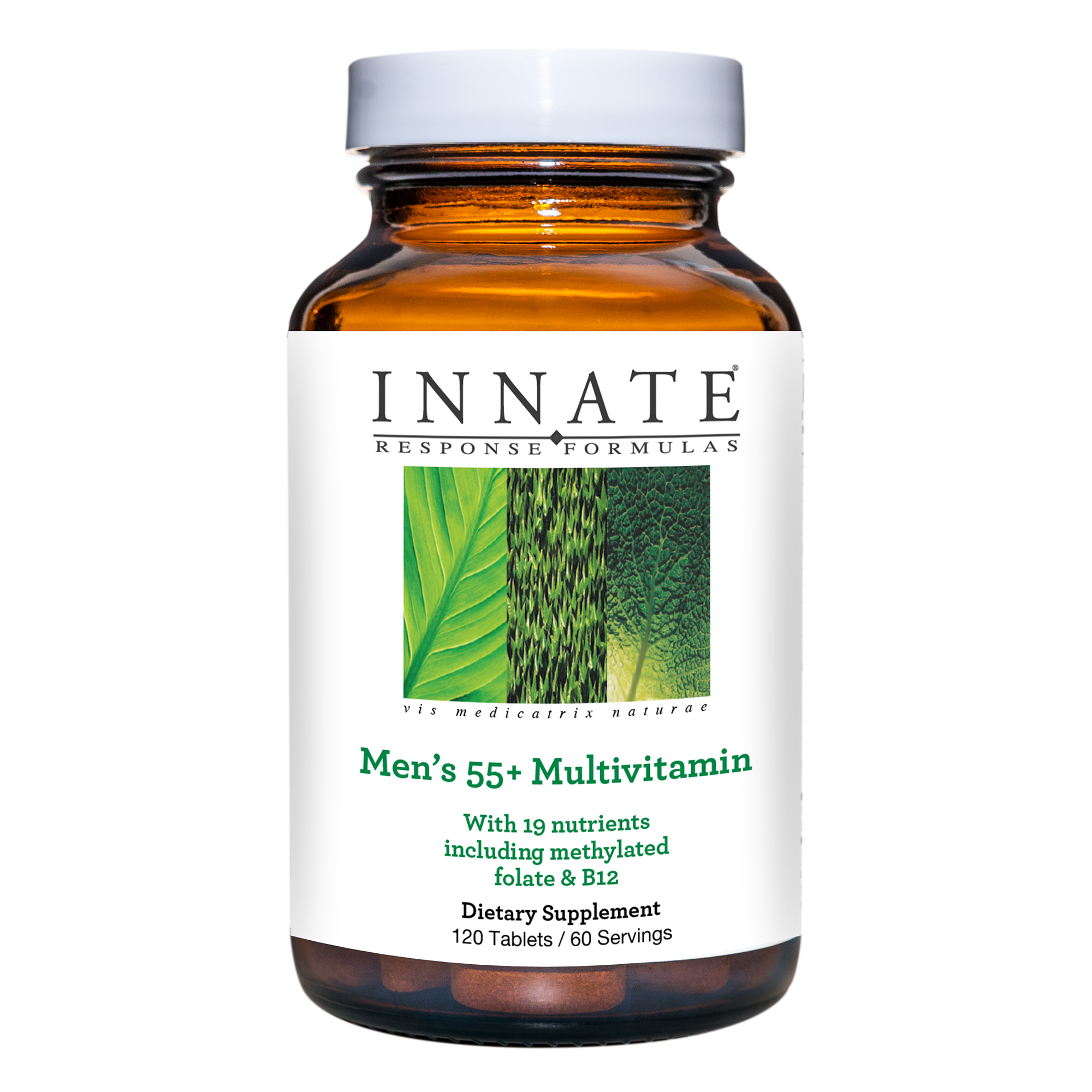 INNATE Response Formulas, Men's 55+ Multivitamin, Daily Vitamin, Non-GMO, 120 Tablets (60 Servings)