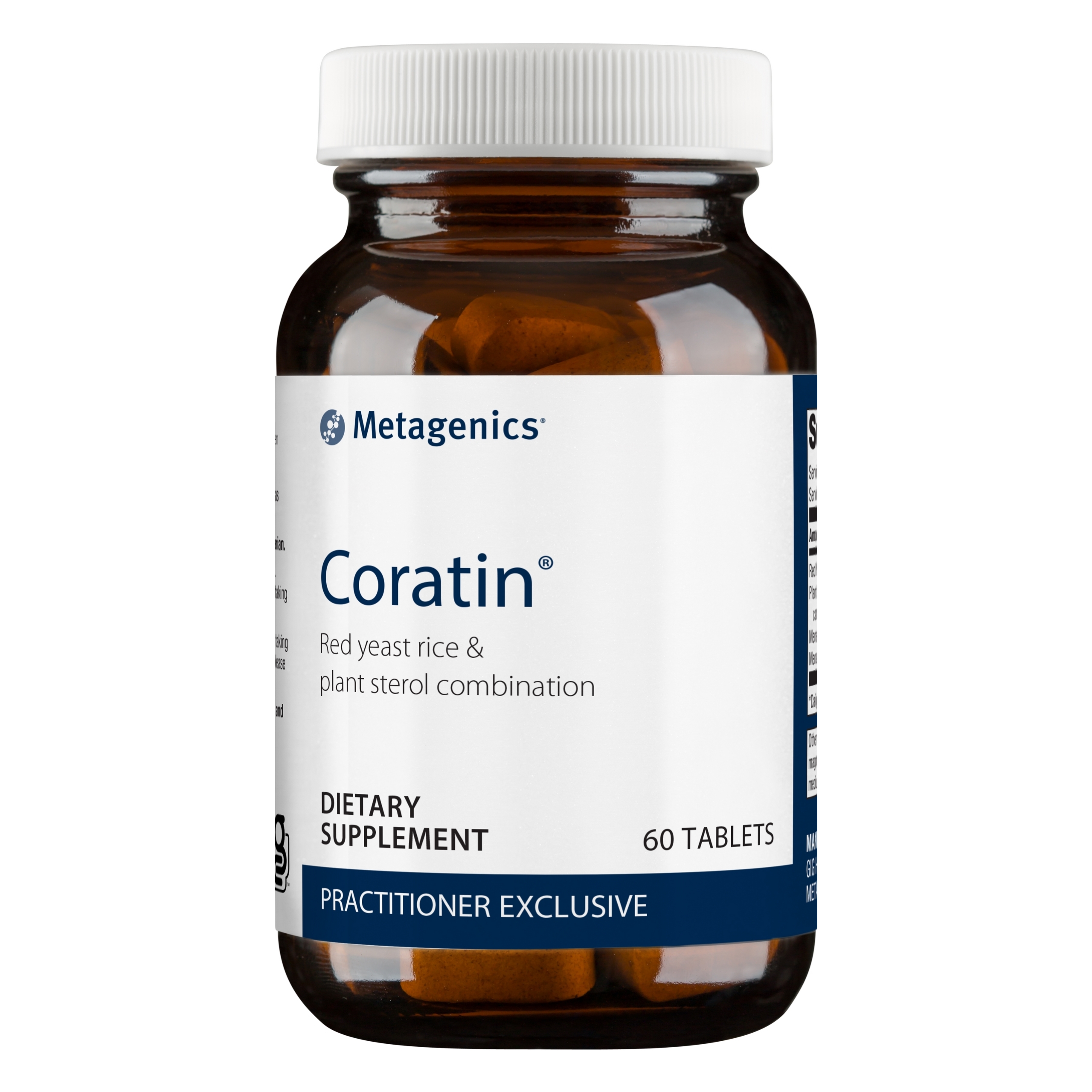 Metagenics Coratin - Red Yeast Rice & Plant Sterol Combination Supplement with Vitamin K2, Calcium and Phosphorus - 60 Tablets