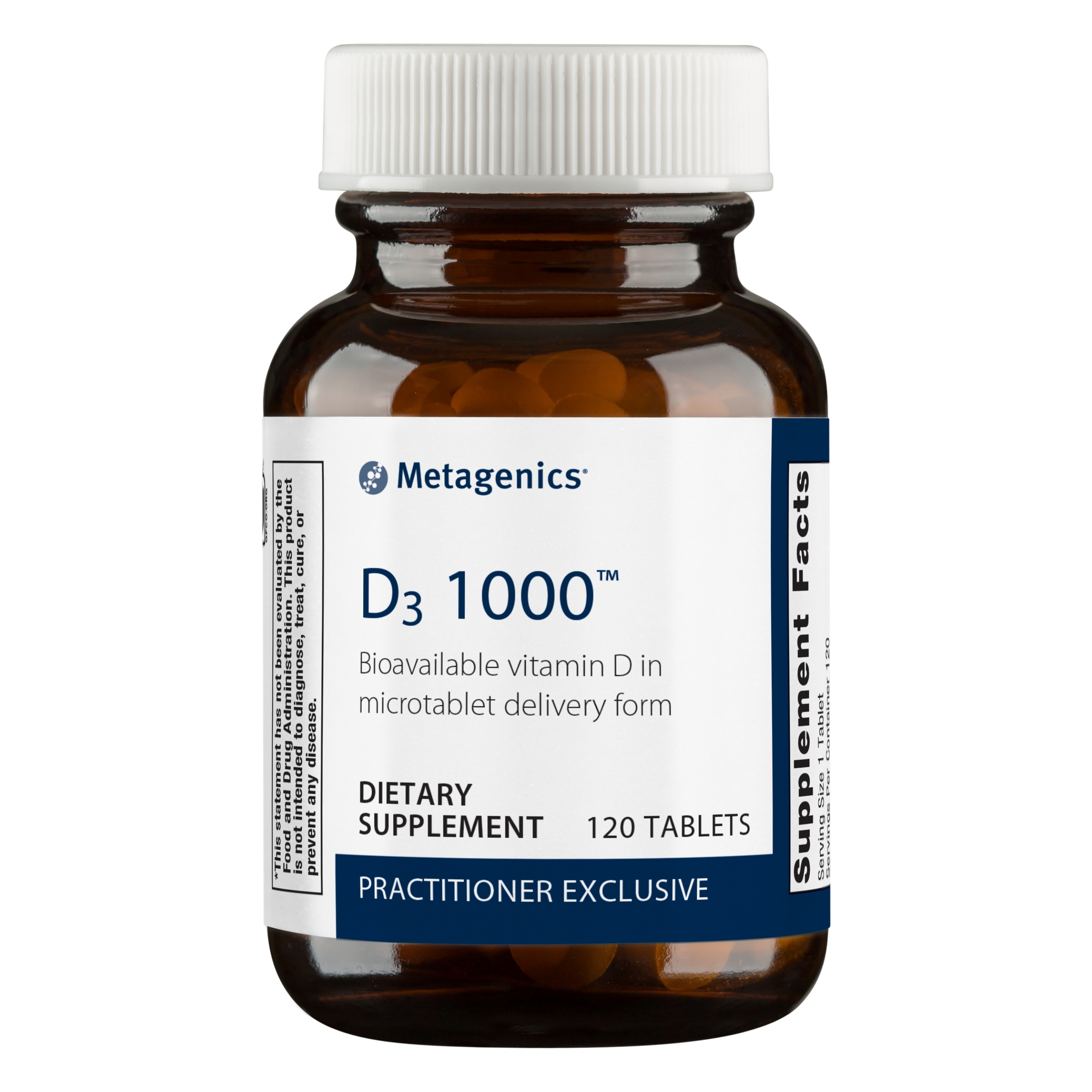 Metagenics Vitamin D3 1000 IU - Vitamin D Supplement for Healthy Bone Formation, Cardiovascular Health, and Immune Support - 120 Count