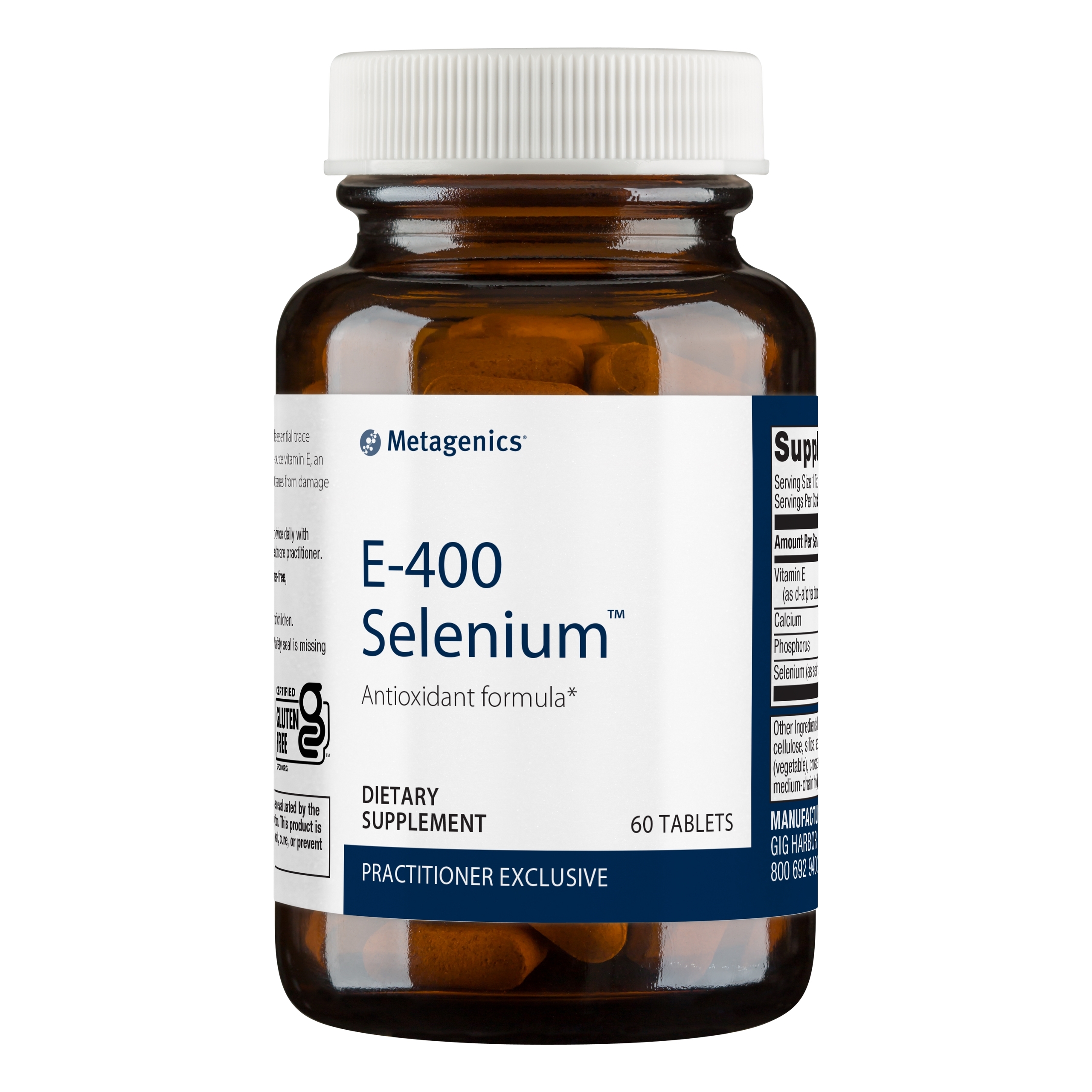 Metagenics E-400 Selenium, Antioxidant Supplement with Vitamin E to Help Support Cellular Health - 60 Tablets, 2 Month Supply