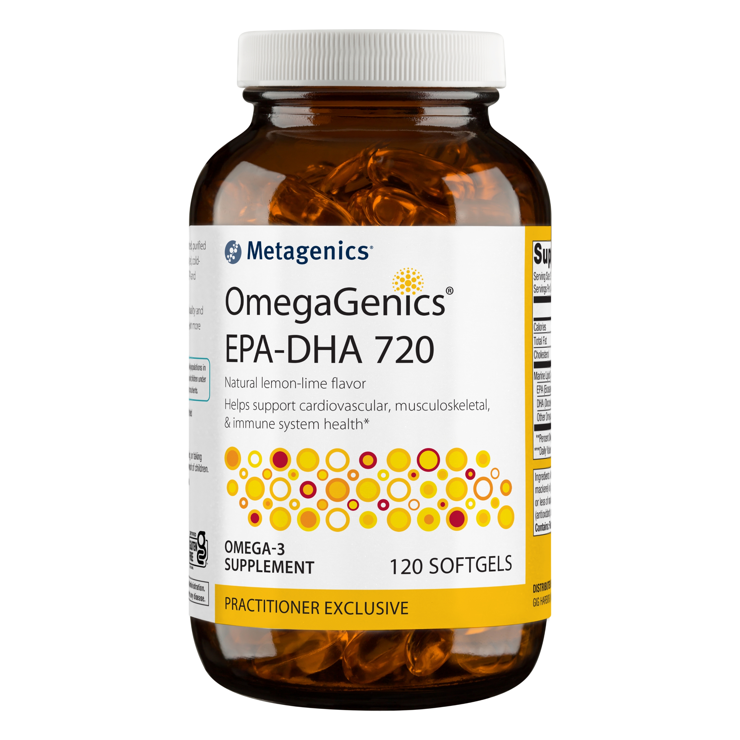 Metagenics OmegaGenics EPA-DHA 720mg - Daily Omega 3 Fish Oil Supplement to Support Cardiovascular, Musculoskeletal and Immune System Health - 120 Count