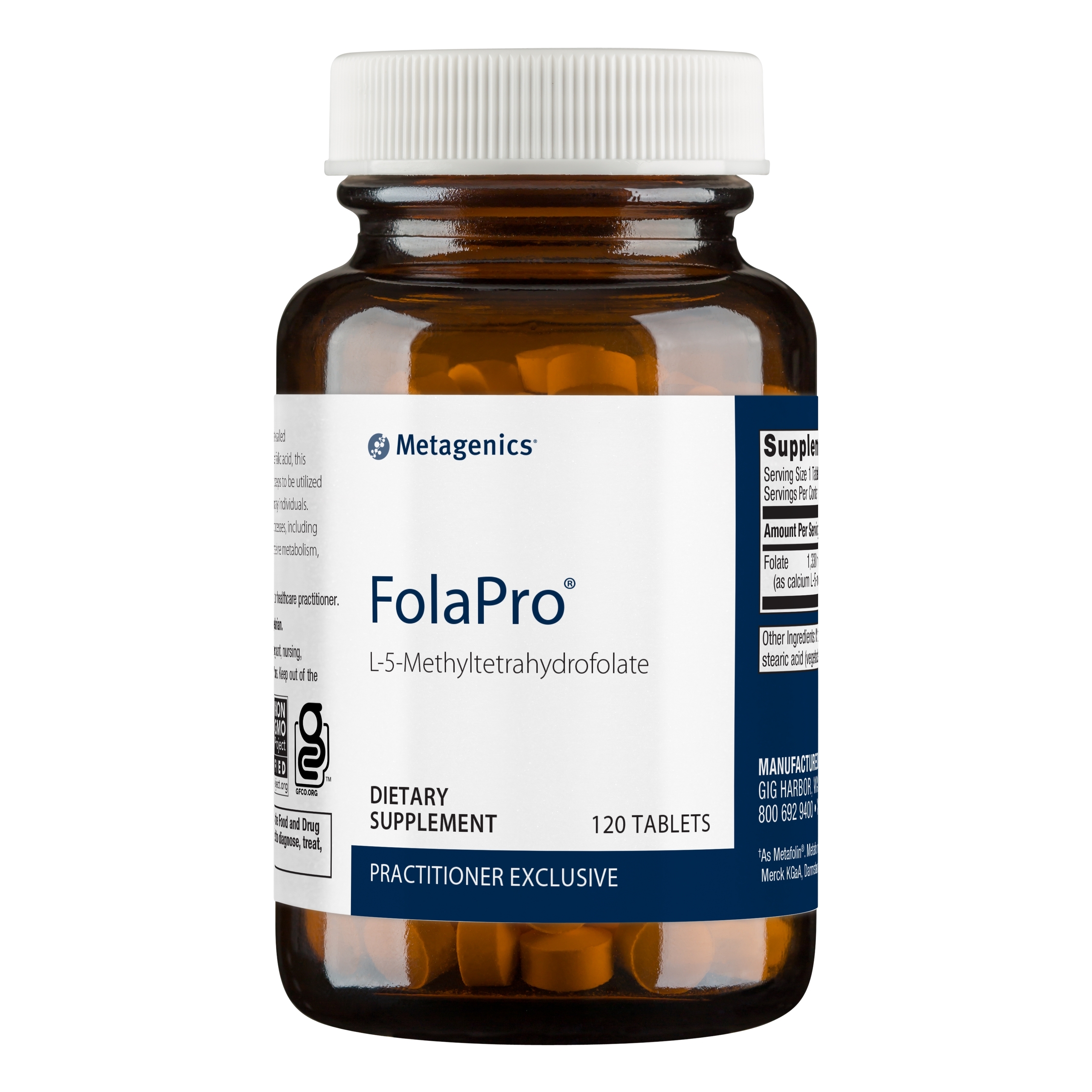 Metagenics FolaPro Methylated Folate Supplement to Help Support Essential Body Processes - 120 Servings