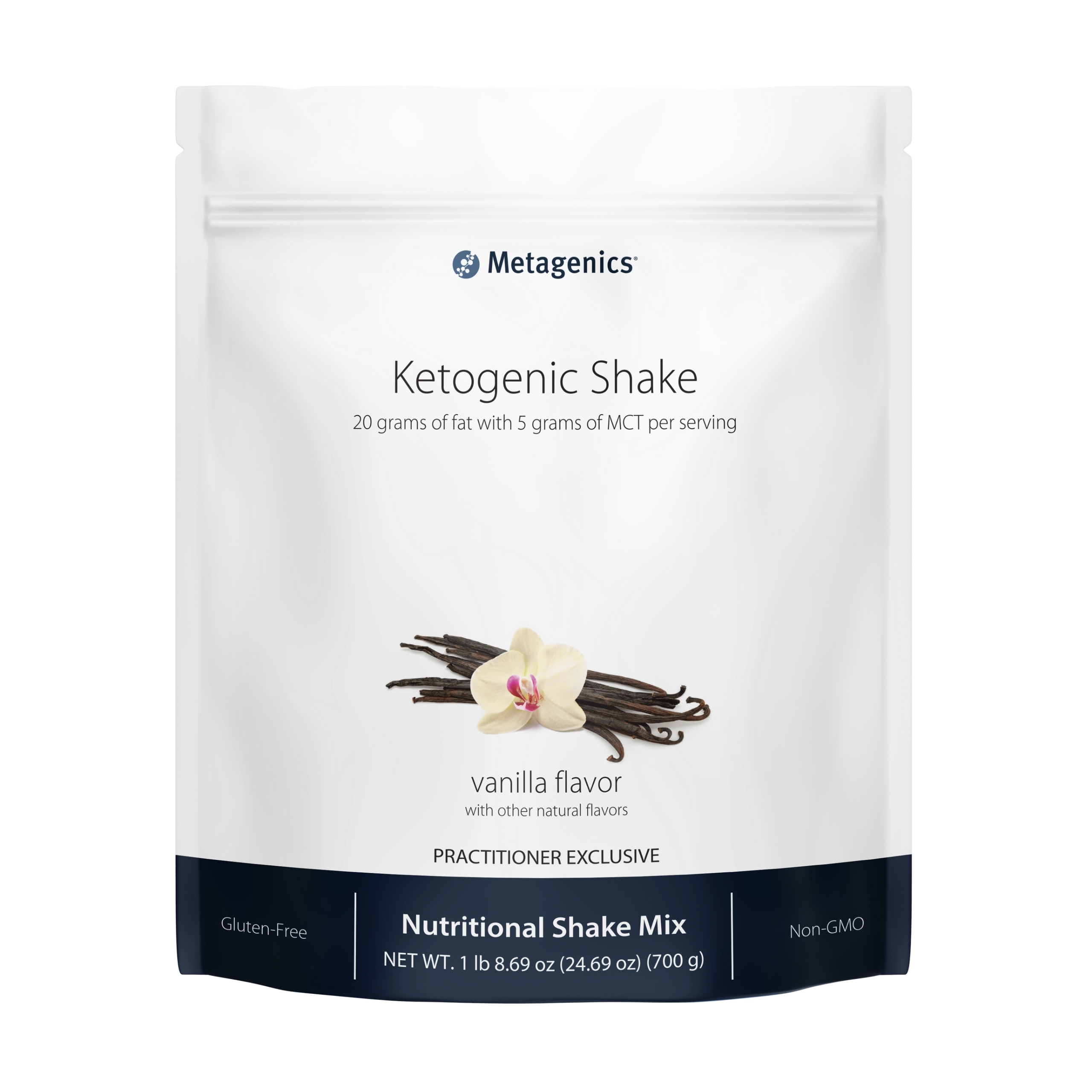 Metagenics Ketogenic Shake ‚Äì 20 Grams of Fat with 18 grams of protein and 5 Grams of MCT per serving - Vanilla flavor, 14 servings
