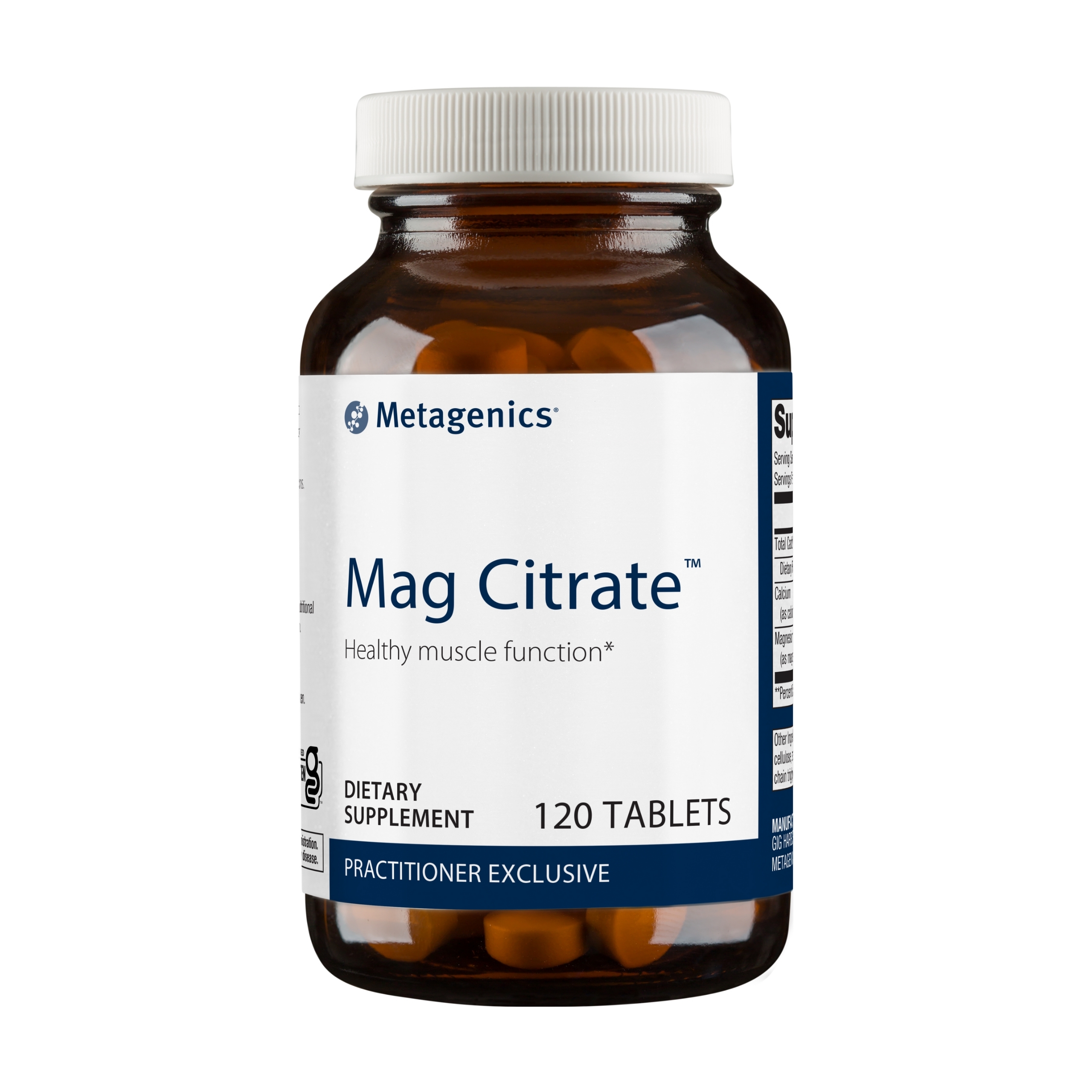 Metagenics Mag Citrate, Magnesium Citrate Supplement with Calcium to Help Support Healthy Muscle Function - 30 Servings
