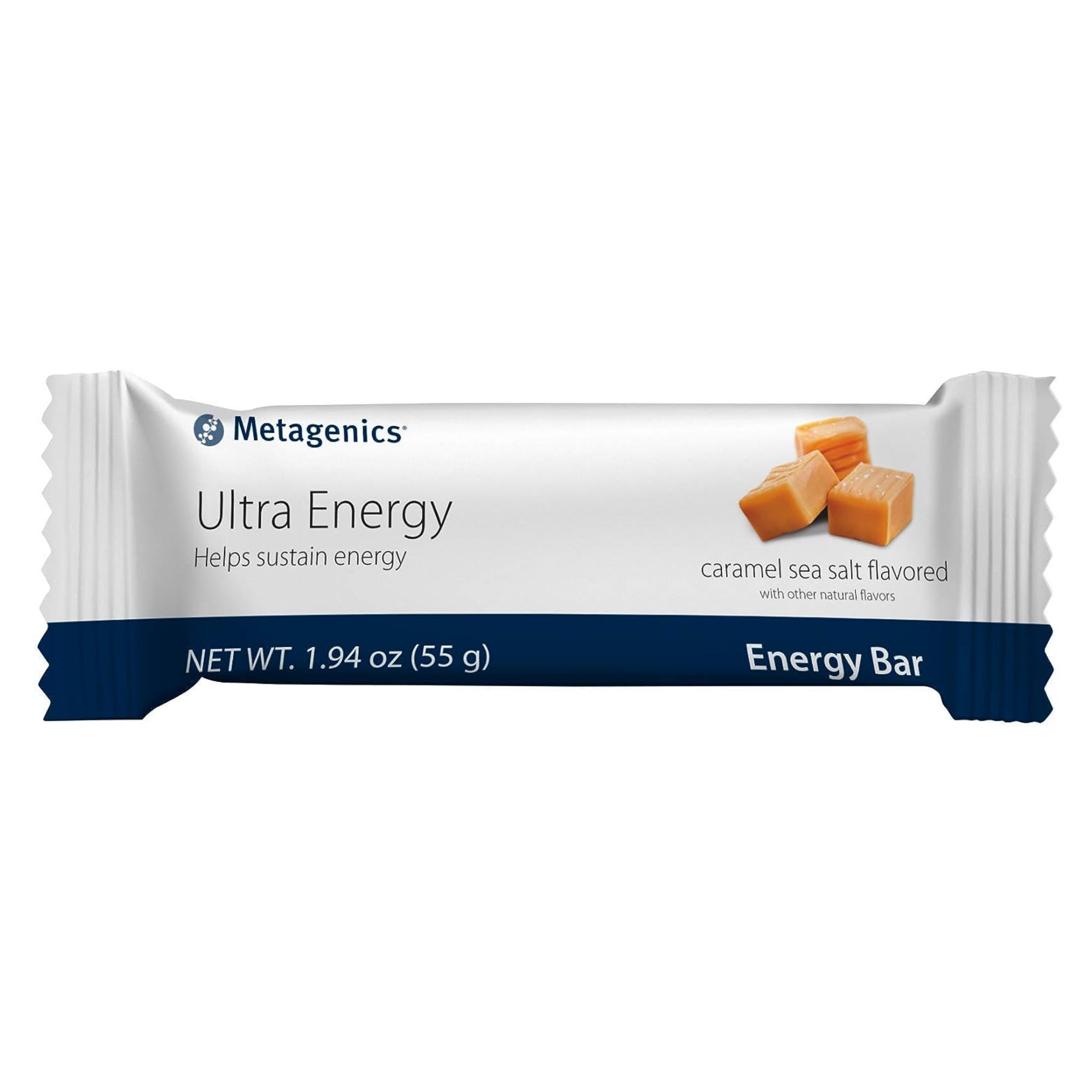Metagenics Ultra Energy Bars - Helps Sustain Energy, Caramel Sea Salt Flavored | 12 Bars