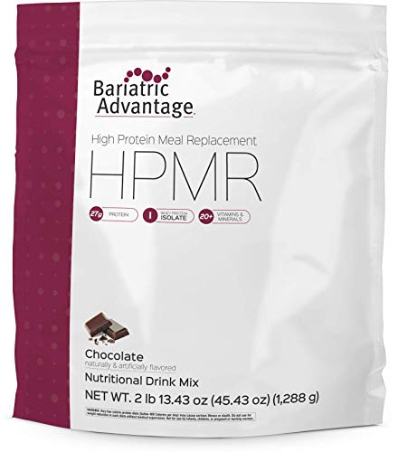 Bariatric Advantage High Protein Meal Replacement Drink Mix, Protein Powder Whey Isolate for Gastric Bypass and Sleeve Gastrectomy Patients, 27g Protein, Lactose Free - Chocolate, 28 Servings