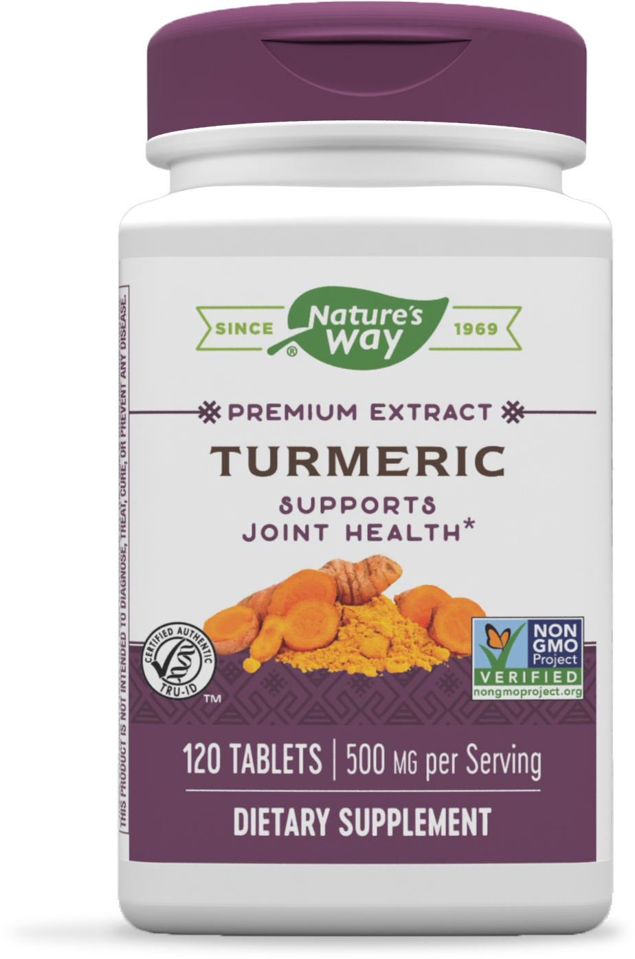 Nature's Way Premium Extract Turmeric Standardized to 95% Curcuminoids, 500 mg per serving, 120 Tablets (Packaging May Vary)