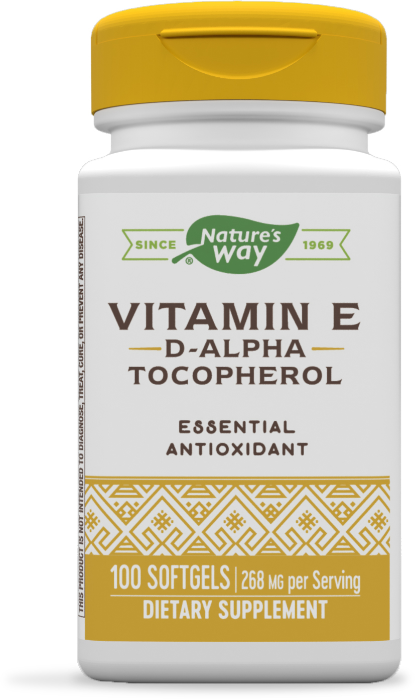 Nature's Way Vitamin E 400 IU, D-Alpha Tocopherol, Powerful Antioxidant, Helps Protect Against Free Radicals, 100 Softgels