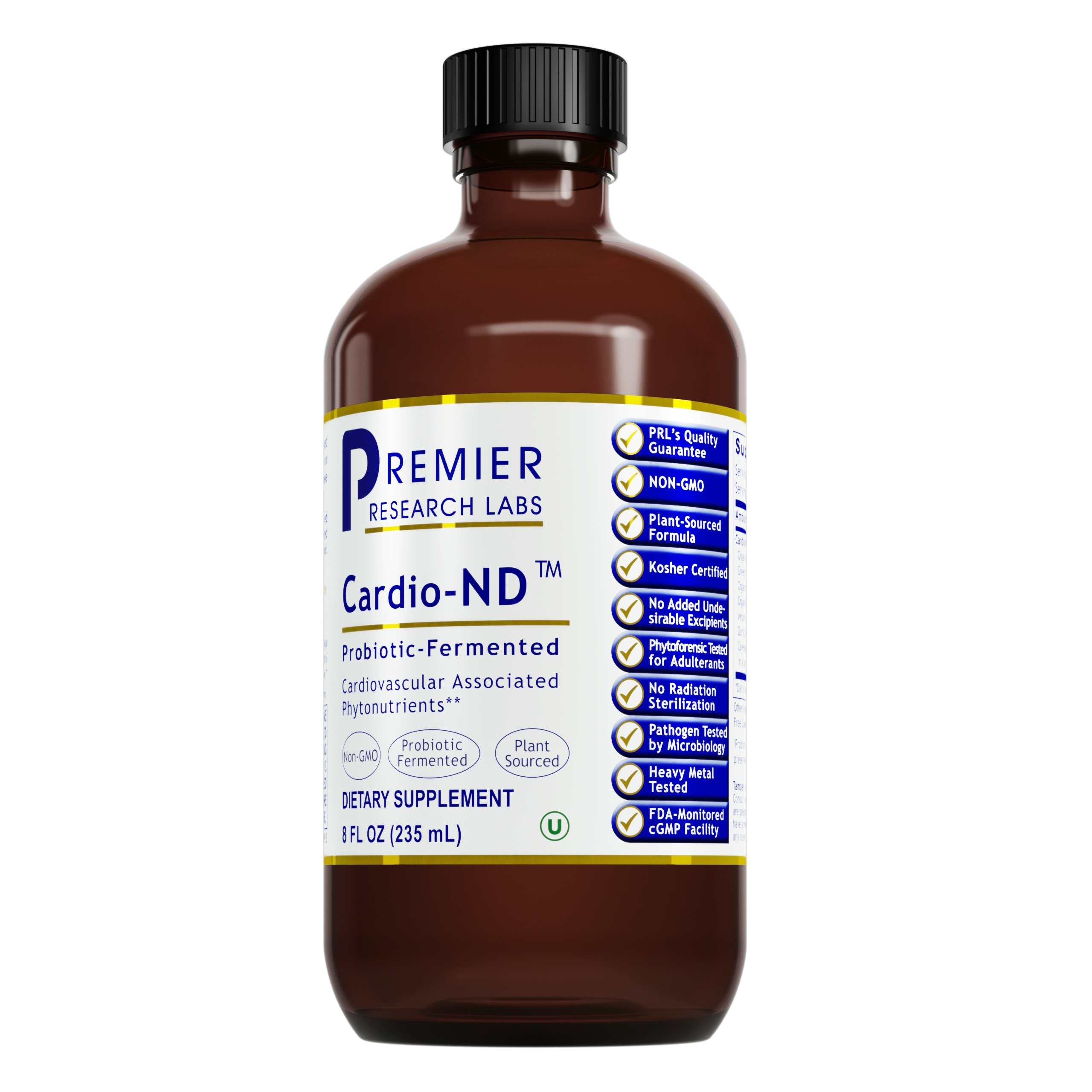 Premier Research Cardio-ND, Probiotic-Fermented Formula for Premier Cardiovascular Support, 8 Fl Oz
