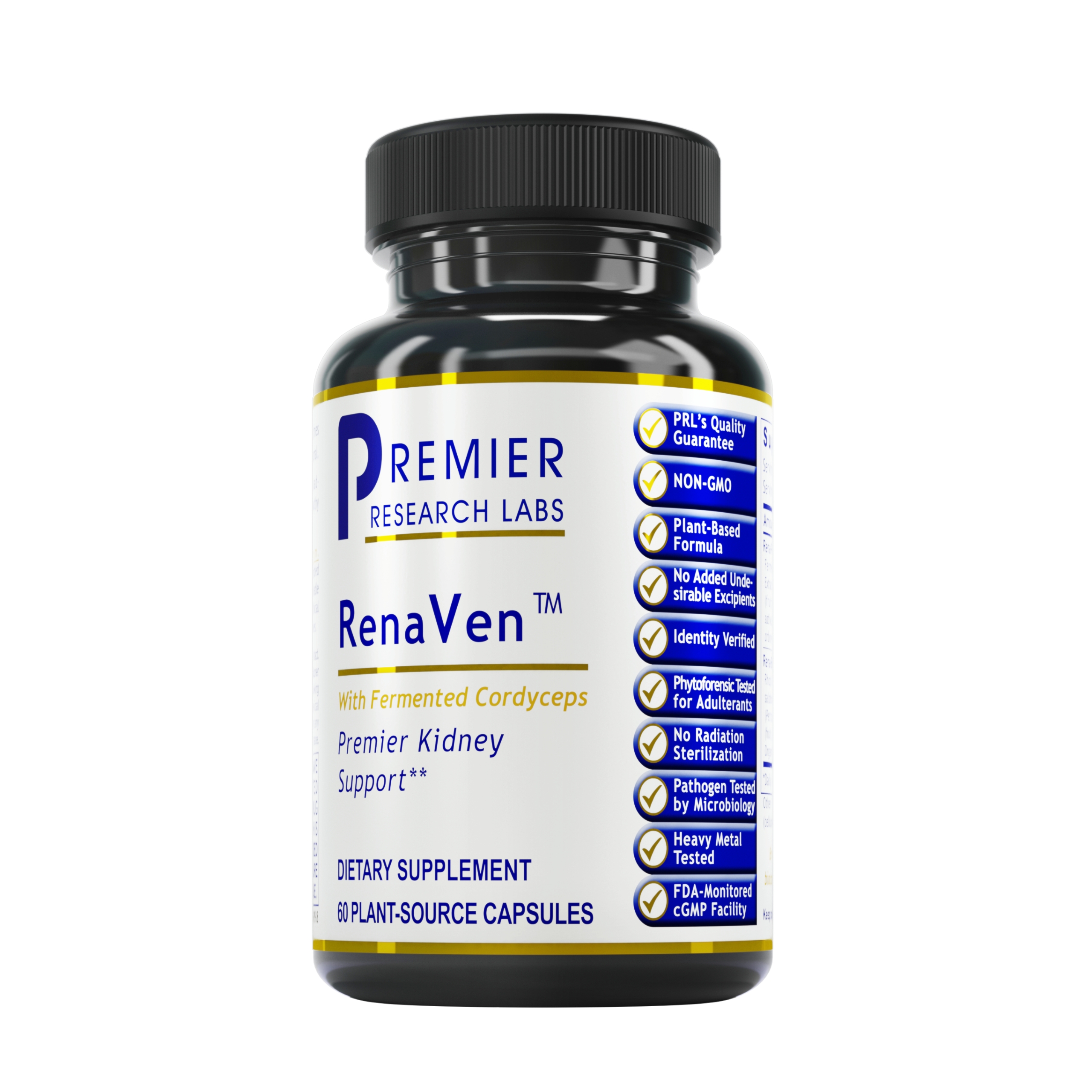 Premier Research RenaVen, 60 Capsules, Provides Effective Support for Optimal Kidney Health