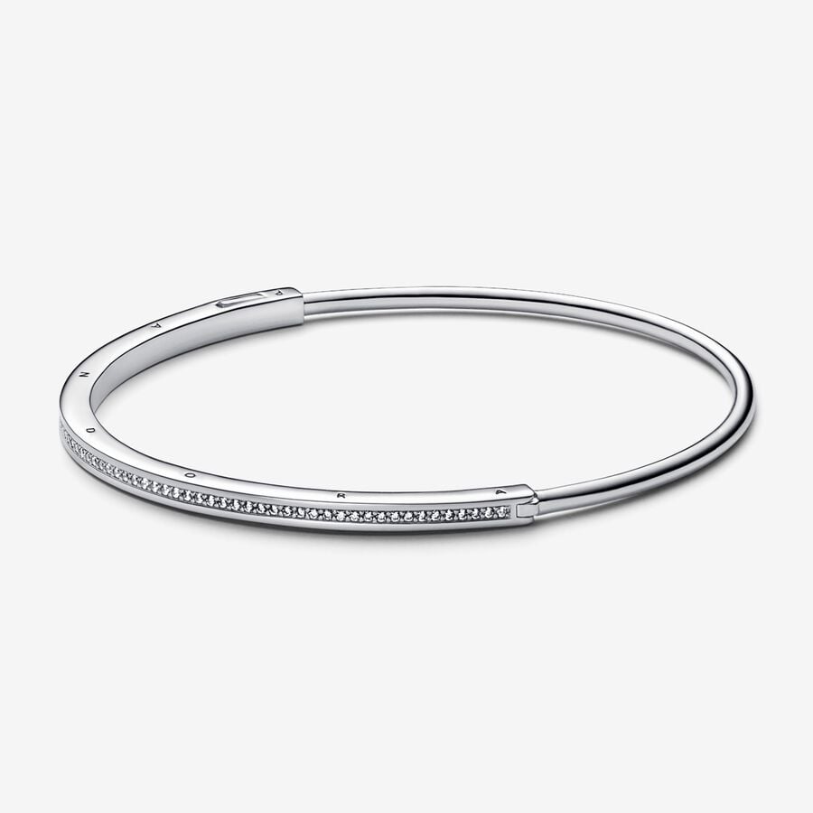 PANDORA Signature I-D Pav√© Bangle, 16 CM, With Gift Box