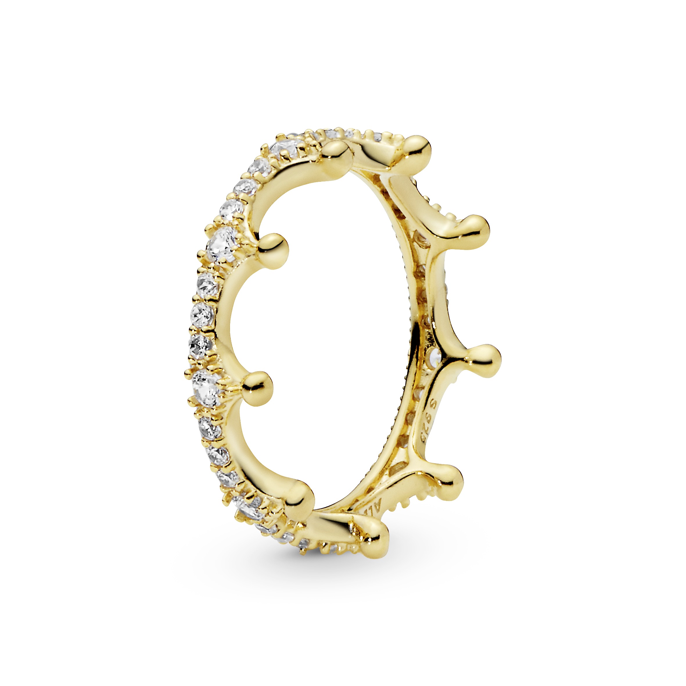 Pandora Jewelry Crown Cubic Zirconia Ring in Pandora Shine, Size 9, With Gift Box