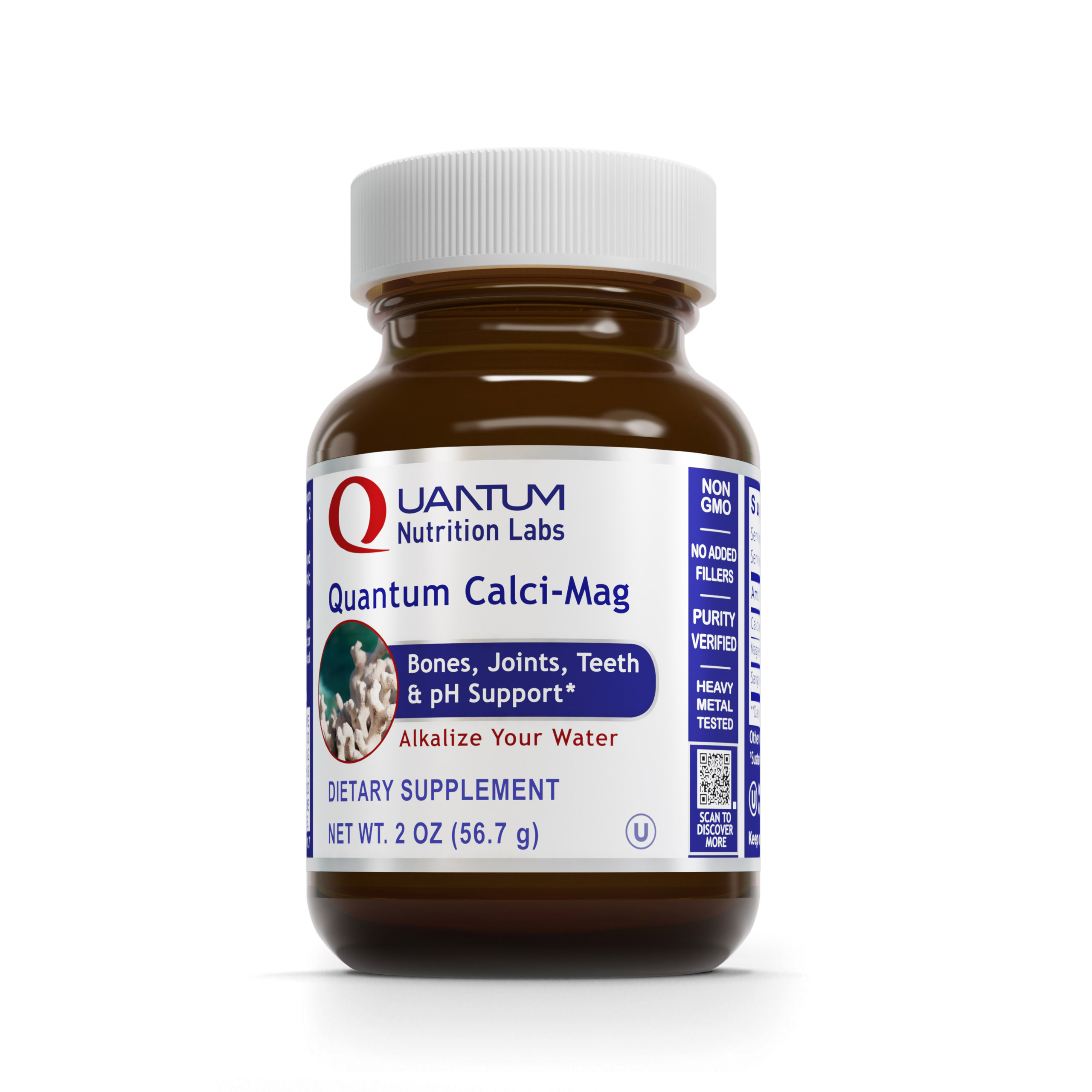 Quantum Calci-Mag - Delivers Calcium and Magnesium from Sango Marine Coral, Promotes an Optimal Alkaline pH, Mineral Support for the Bones. Joints and Teeth - 2 Oz