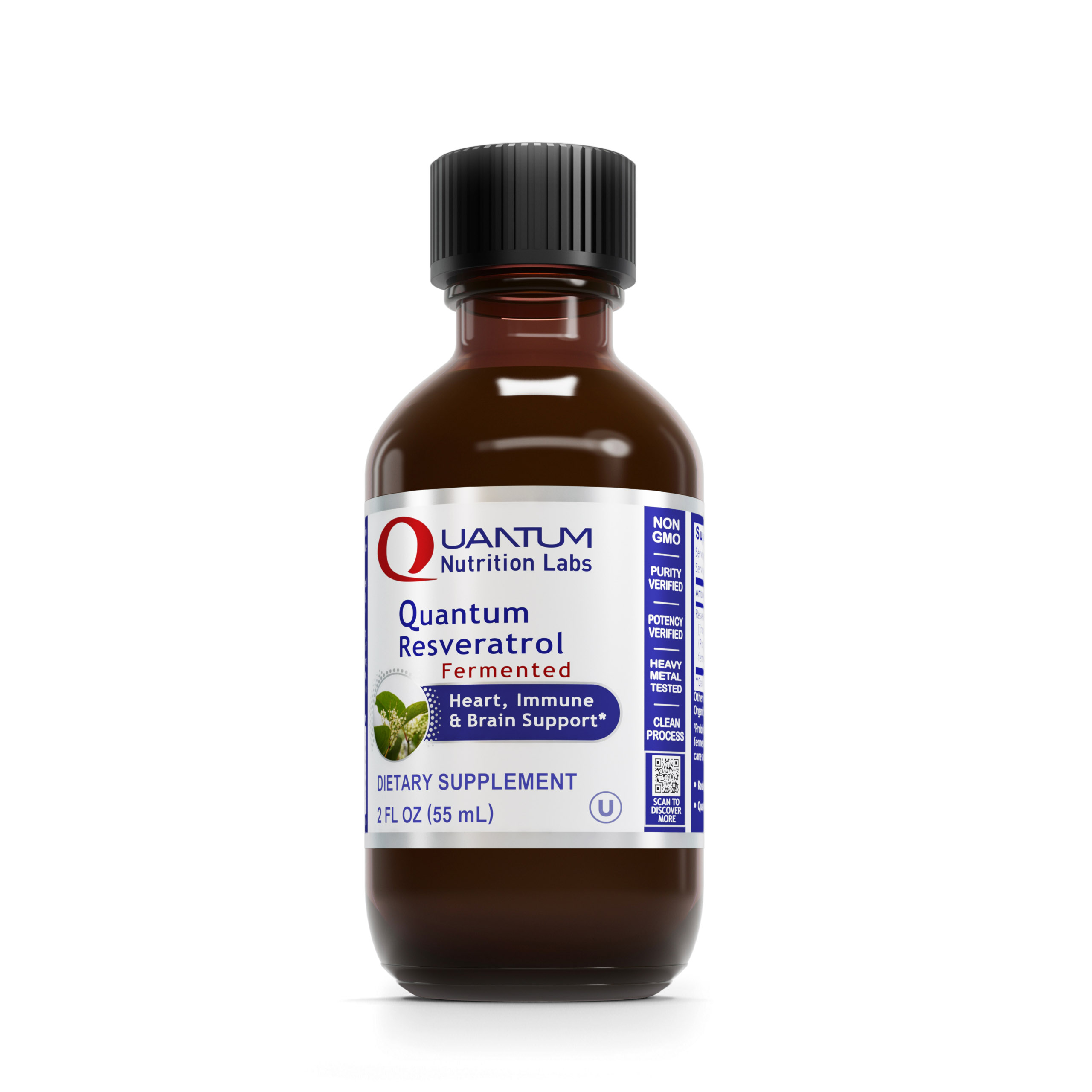 Quantum Resveratrol, 2 fl oz - Probiotic-Fermented Formula for Quantum-State Antioxidant, Cardiovascular, Immune and Anti-Aging Support