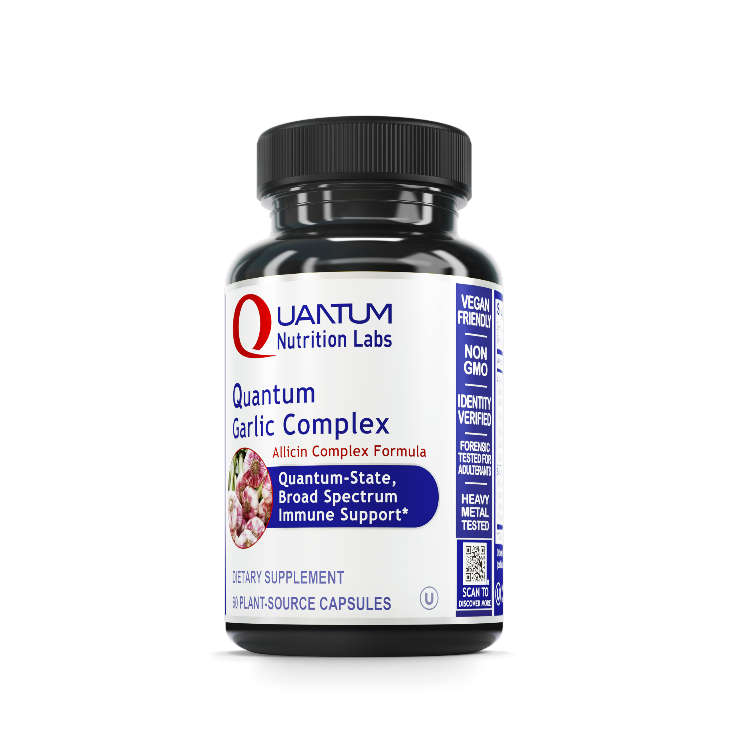 Quantum Garlic Complex - 60 Veg caps - Allicin/Botantical Formula; Quantum-State, Broad Spectrum Immune Support