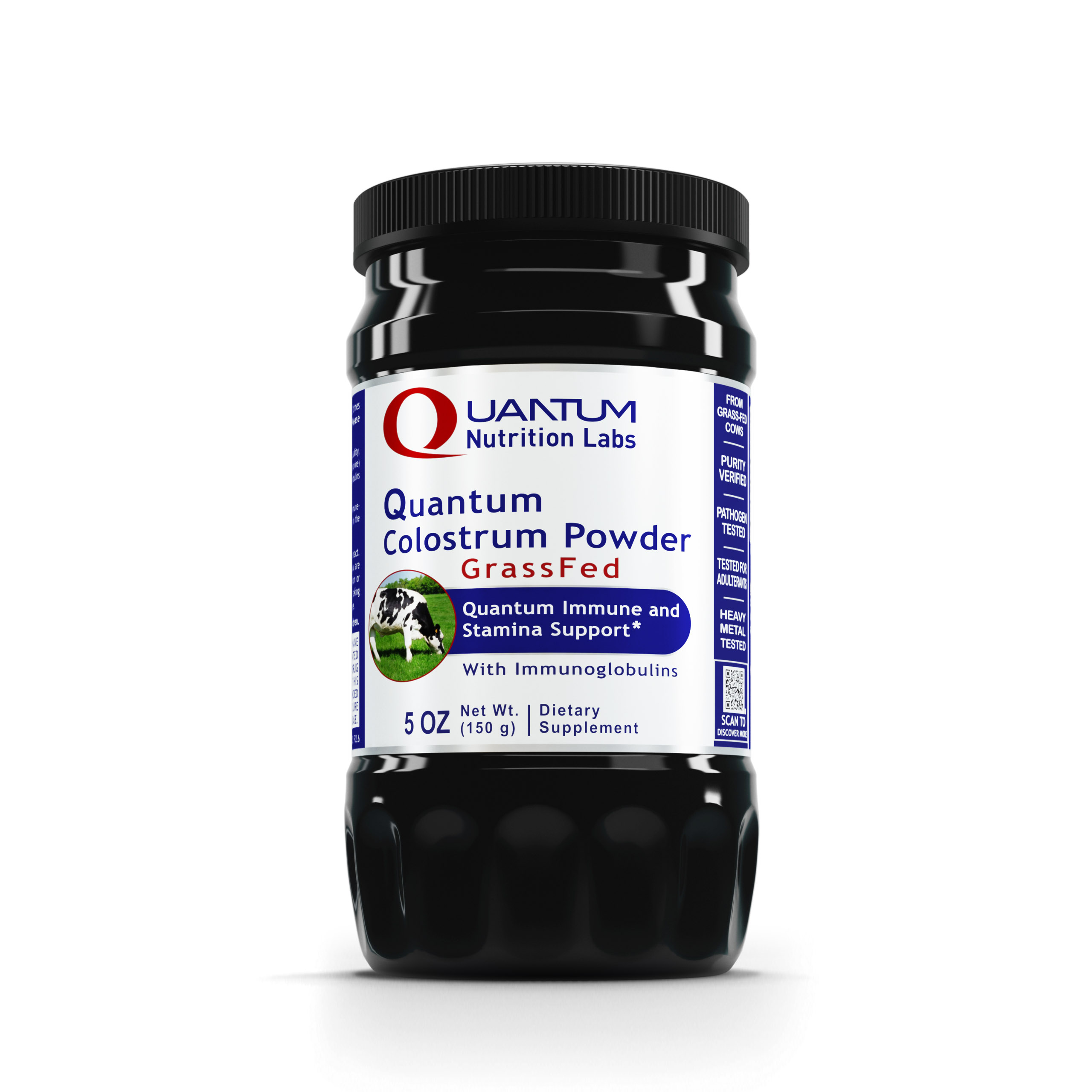 Quantum Colostrum Powder, Quantum Immune and Stamina Support. Dietary Supplement 5 oz (150 g)