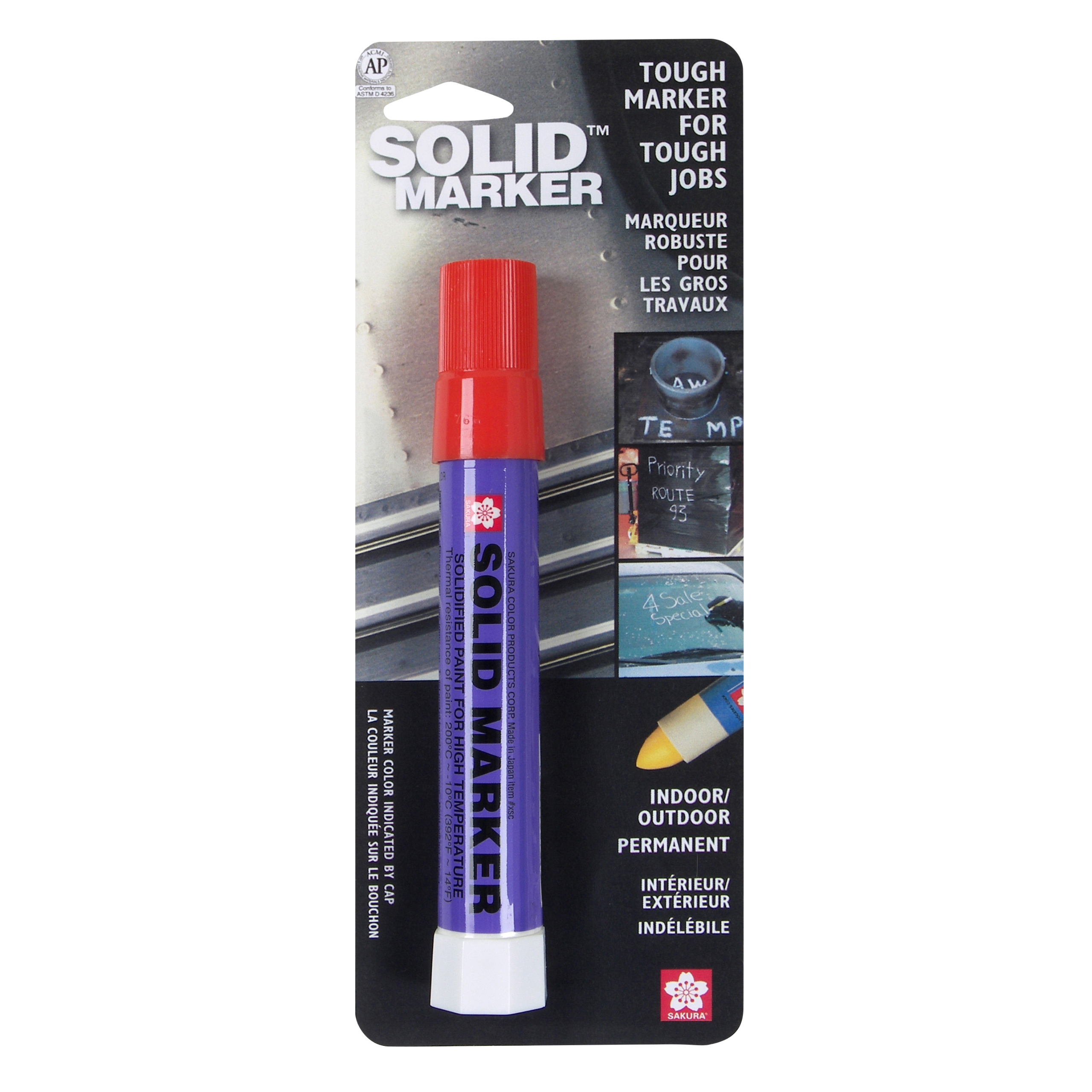 SAKURA - 46583 Sakura Solidified Paint Solid Marker, 14 to 392 Degrees F, Red