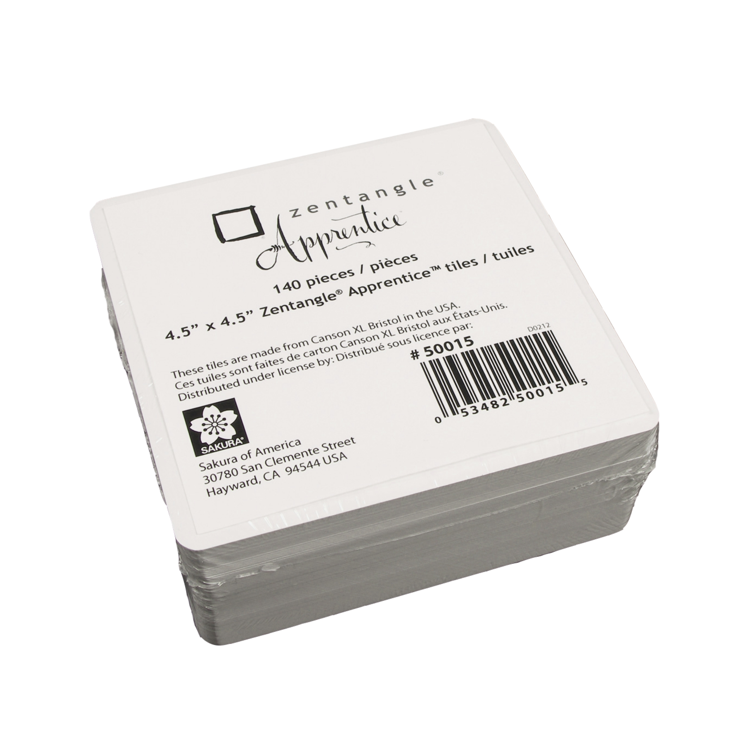 Sakura Canson XL Bristol Zentangle Refill Tile, 4-1/2 x 4-1/2 Inches, White, Pack of 140