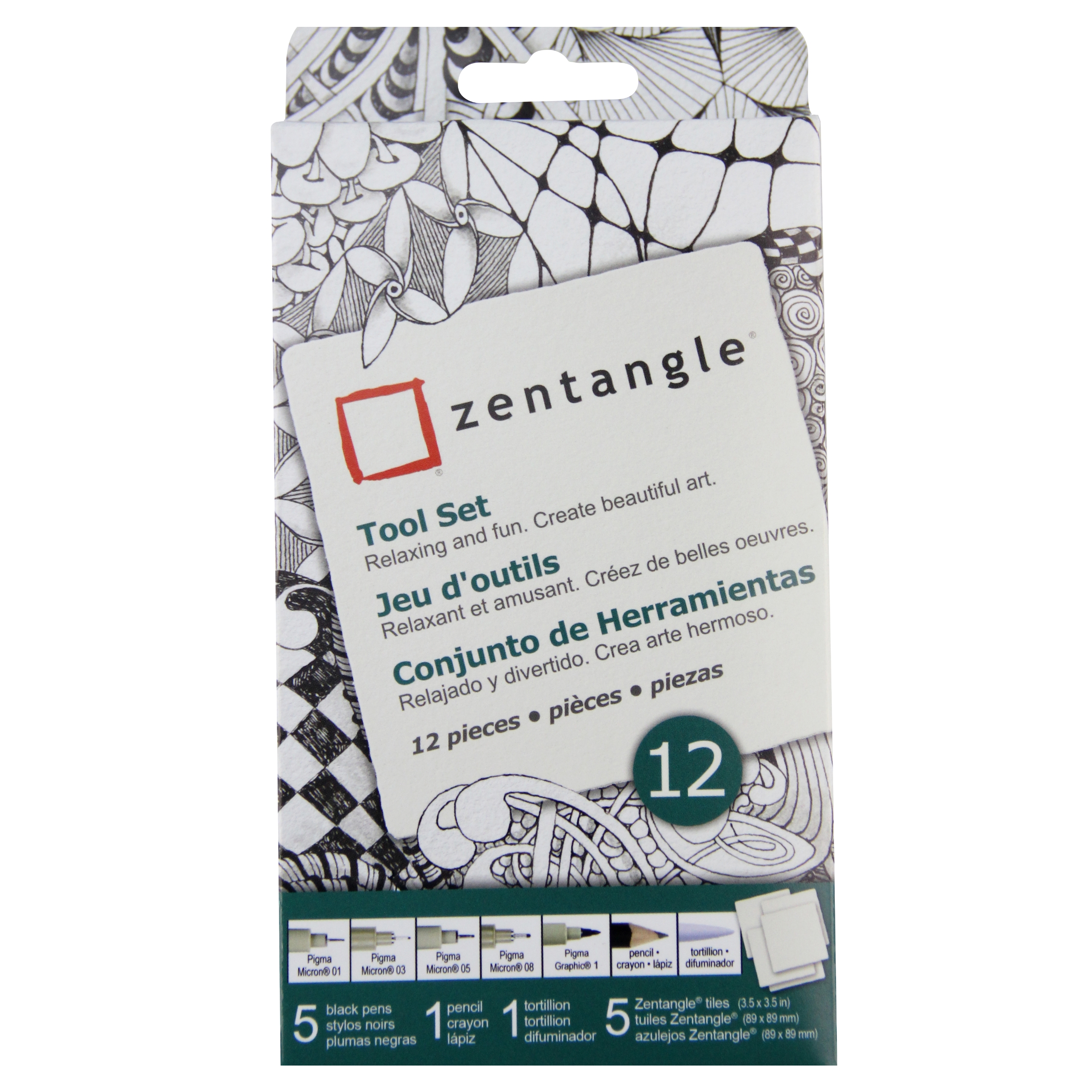 Sakura #50110 Zentangle 12 Pc Set w/ 3.5