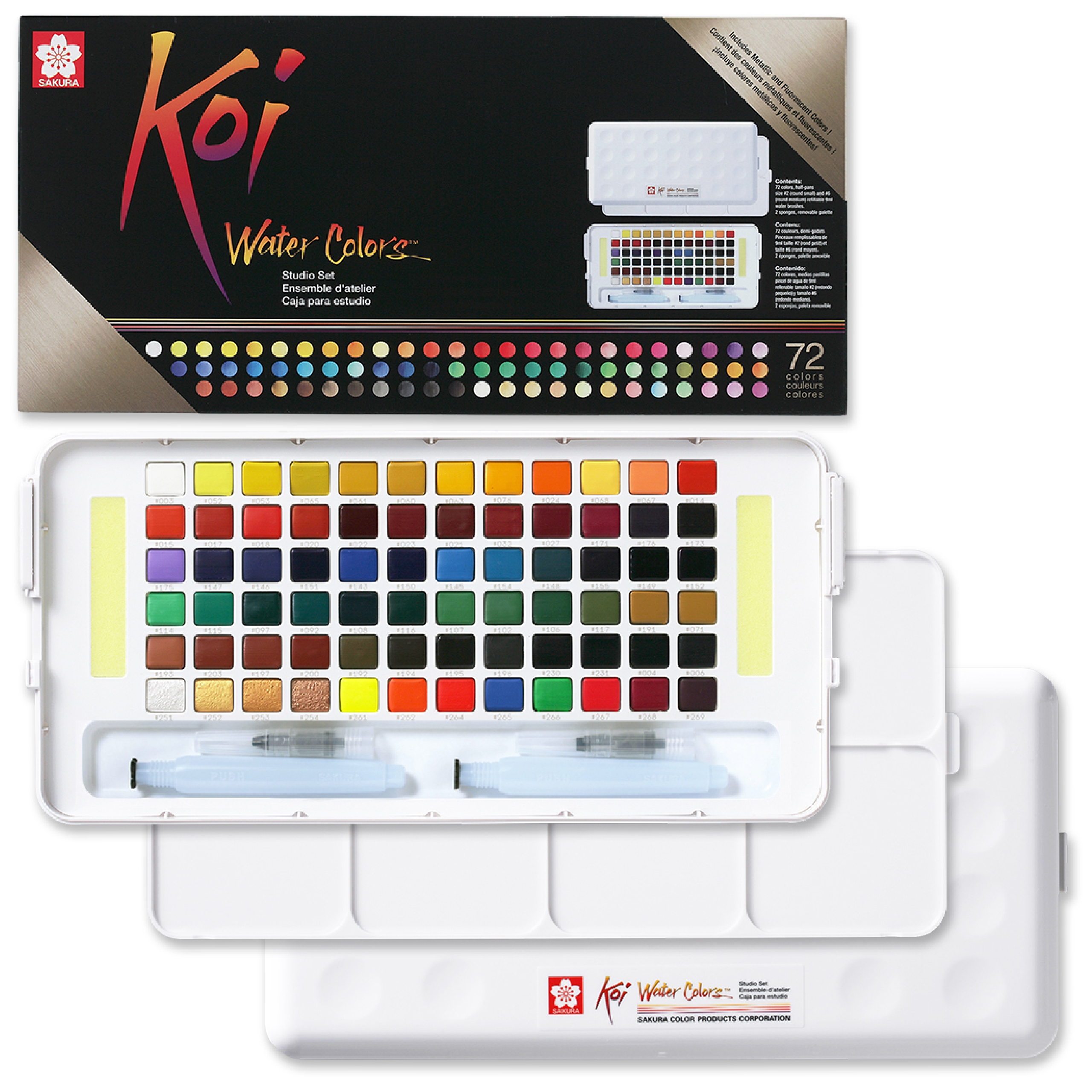 Sakura Studio Set Koi Watercolor Kit, 72 colors, Assorted