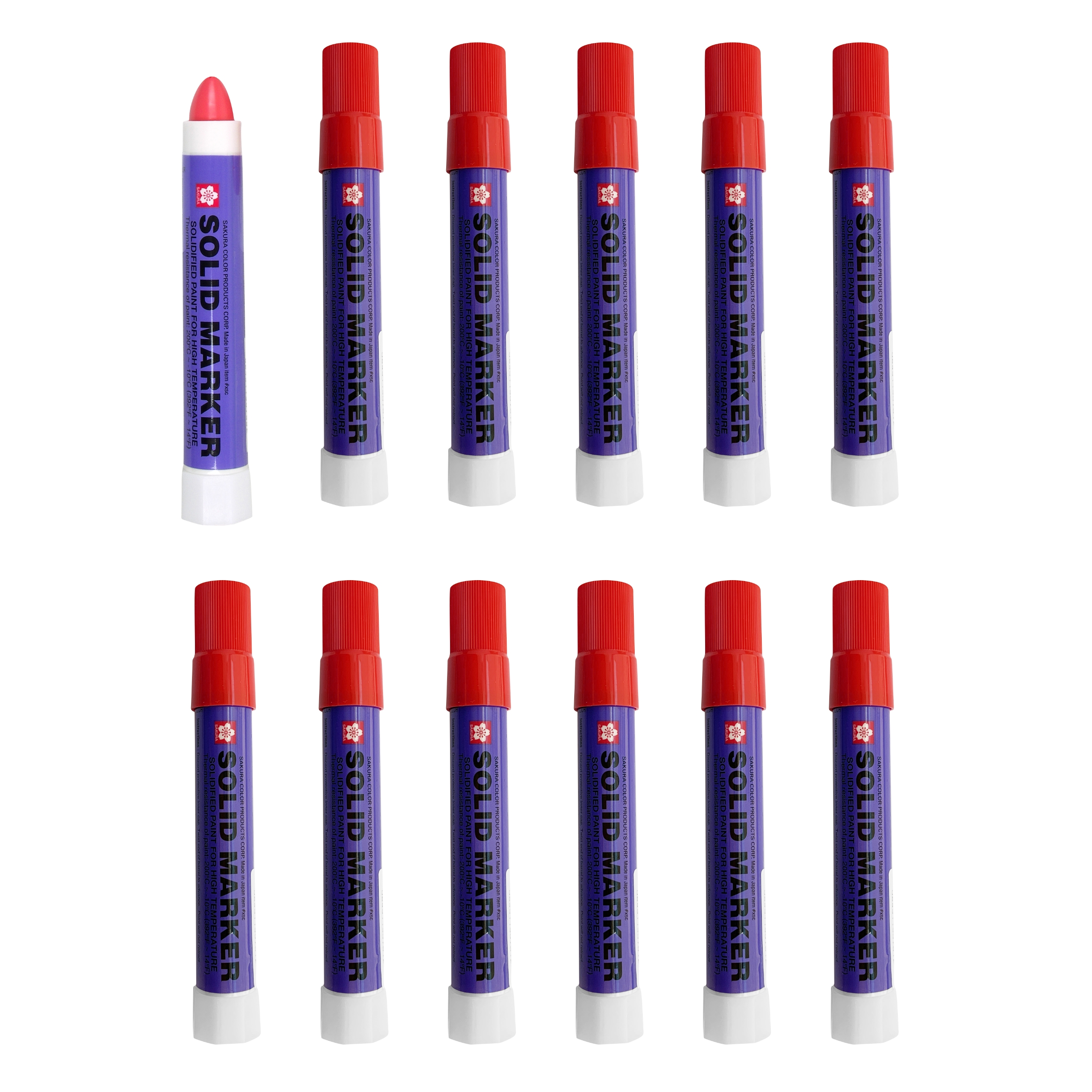 SAKURA - XSC-19 Sakura Solidified Paint Solid Marker, Red (Box of 12)