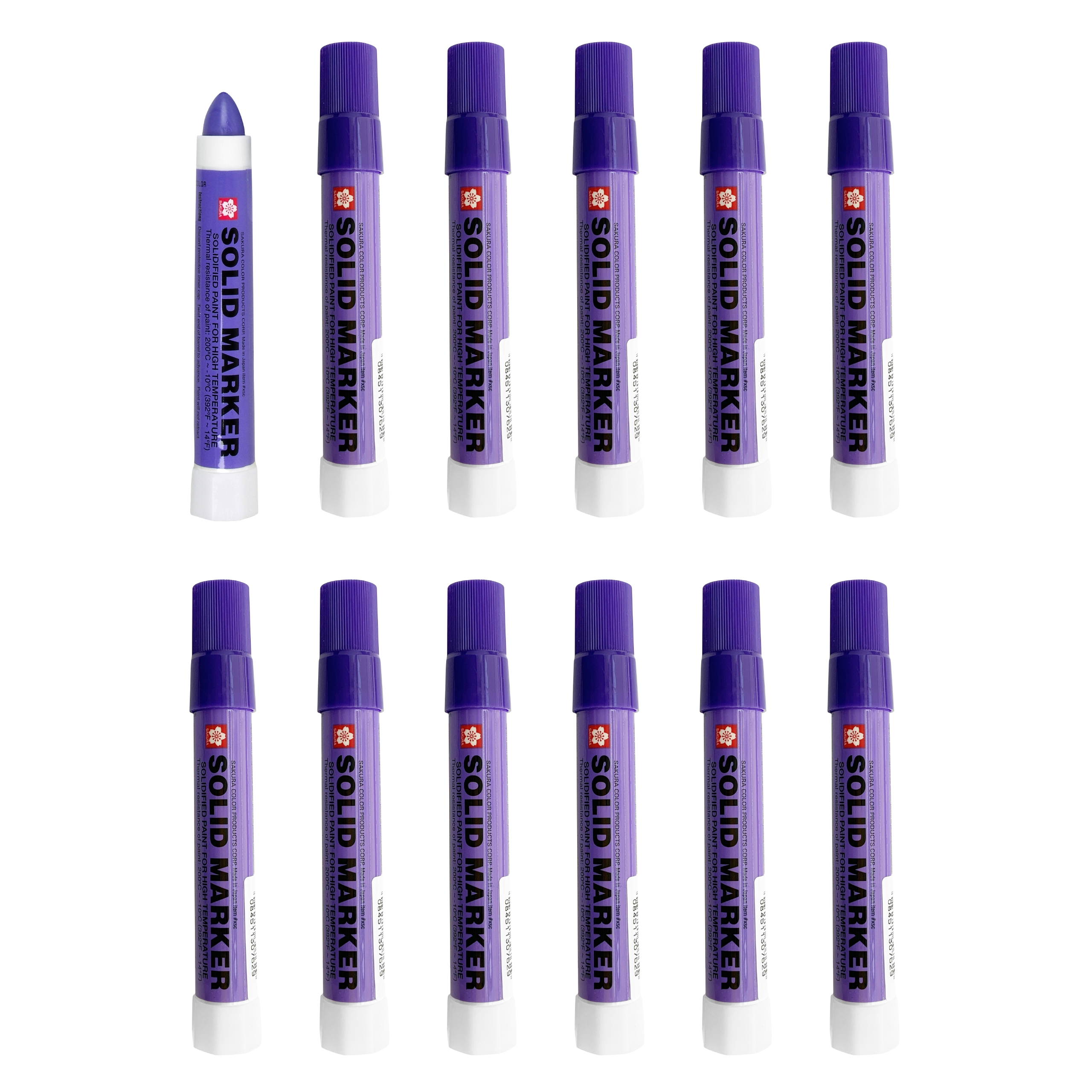 SAKURA - XSC-24 Sakura Solidified Paint Solid Marker, Purple (Box of 12)
