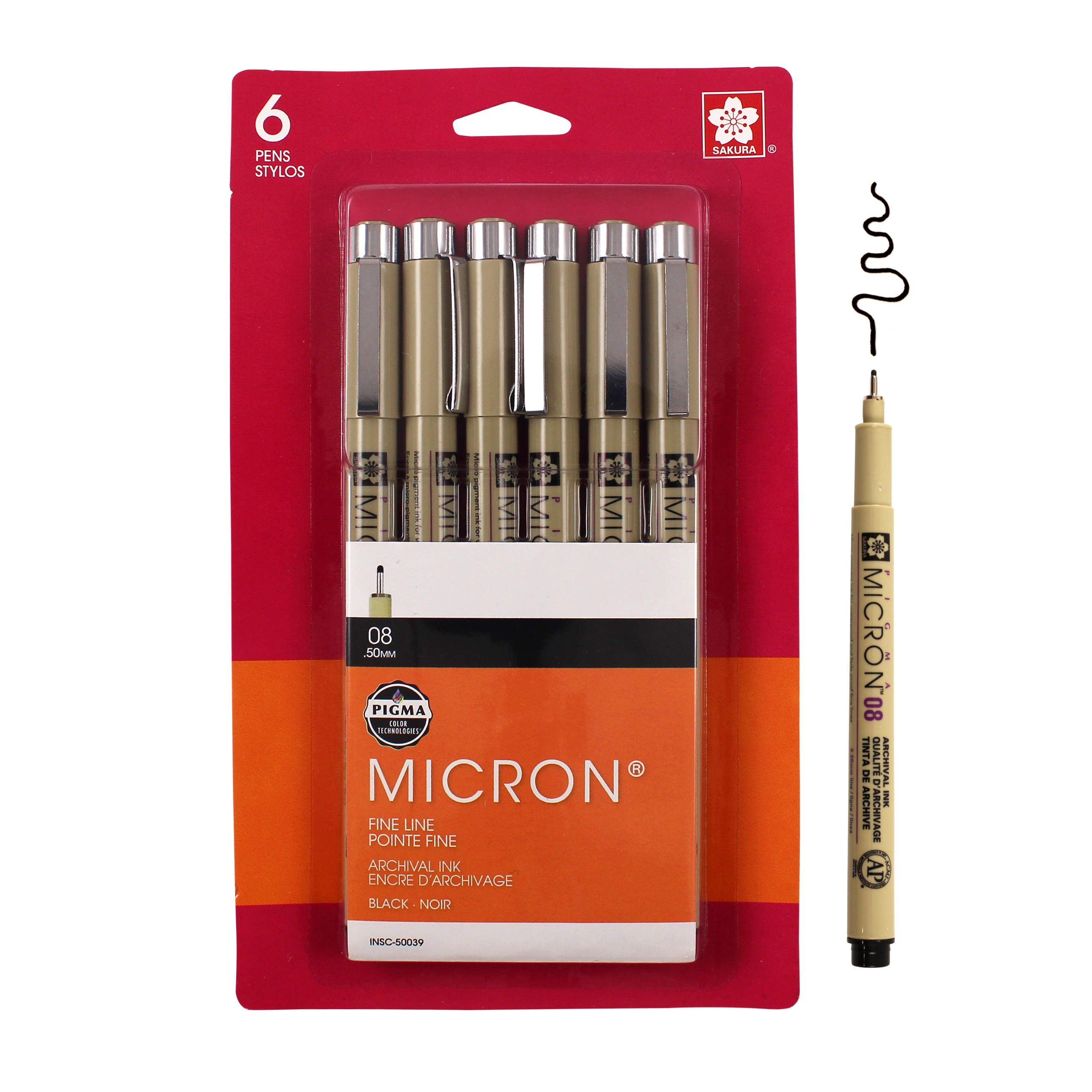 Sakura Pigma Micron Black #49, 6 Count (Pack of 1)