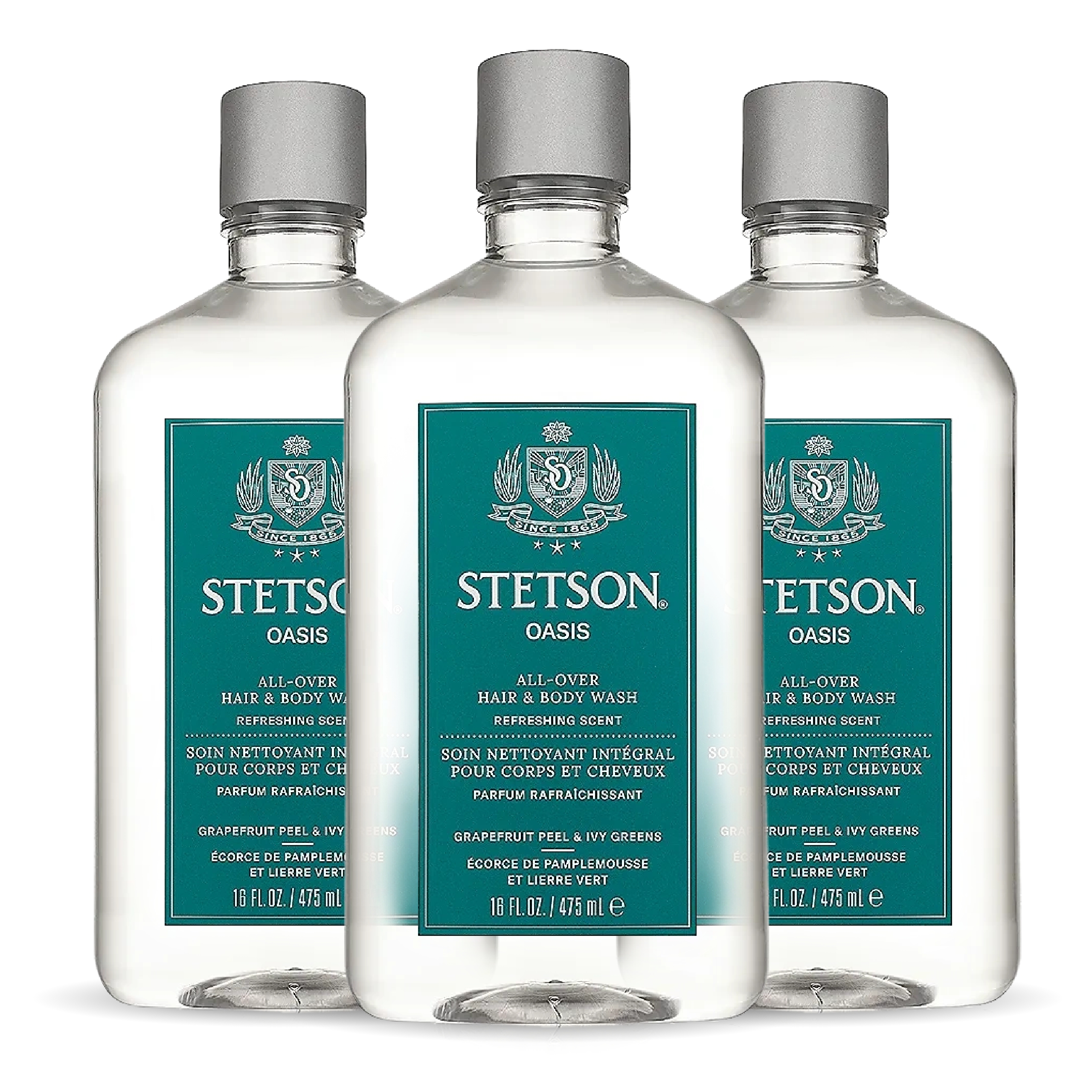 SCENT BEAUTY, Stetson Oasis All Over Hair & Body Wash - 3 Pack