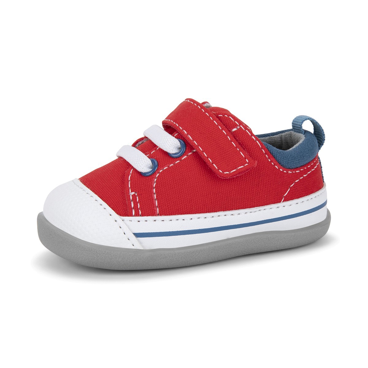 See Kai Run, Stevie II First Walker Sneakers for Infants, Red/Blue, 6 M Infant
