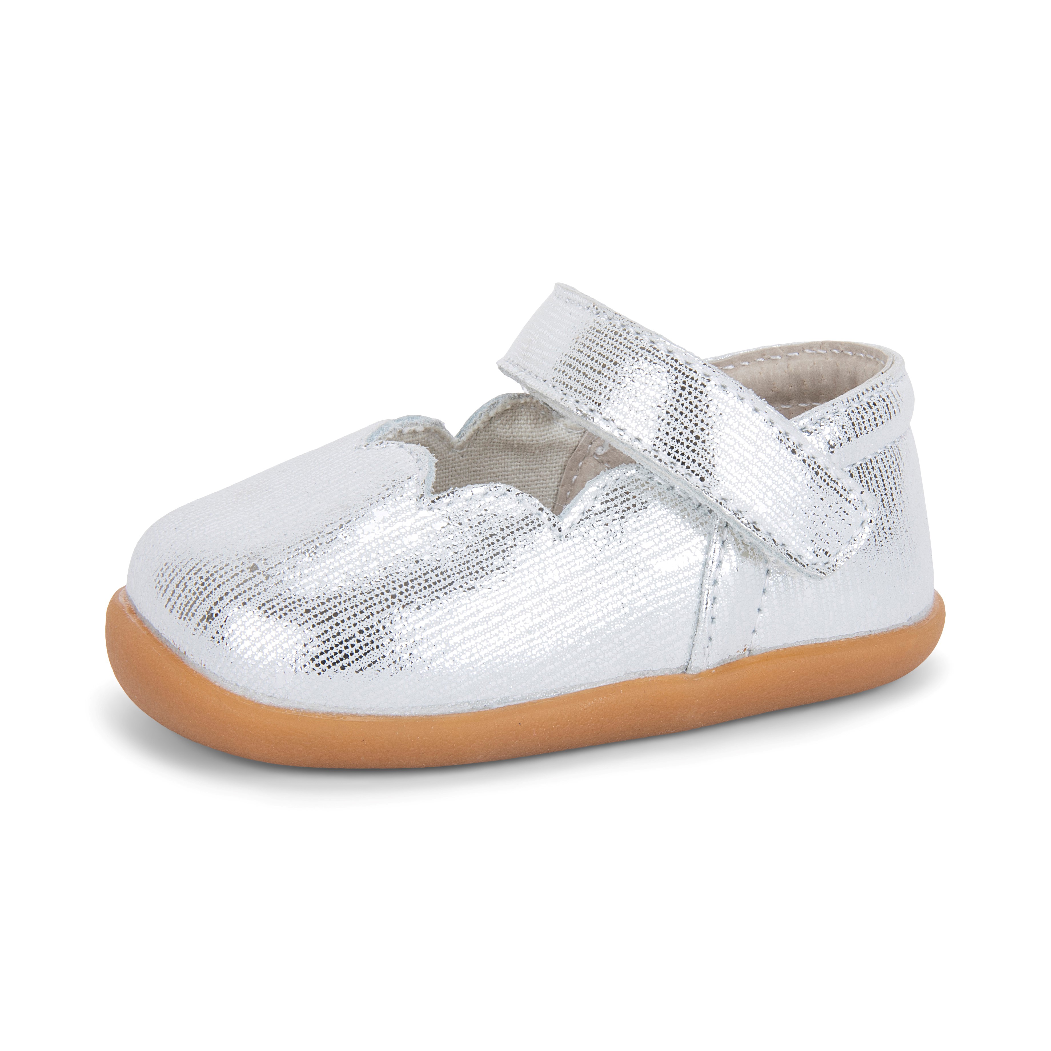 See Kai Run - Susie Mary Jane Shoe for Infants, Silver, Infant 3