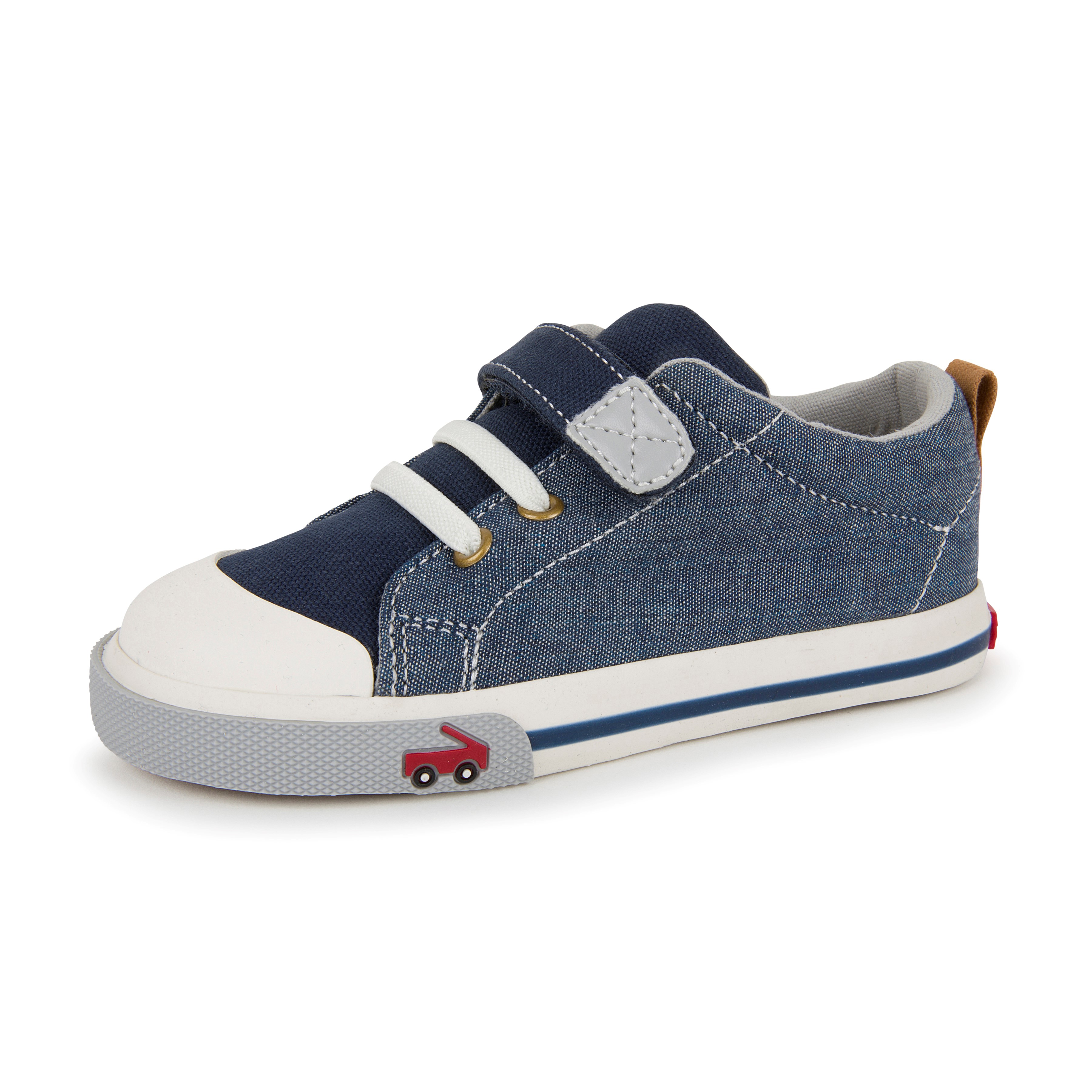 See Kai Run, Stevie II Sneakers for Kids, Chambray, 13 M Little Kid