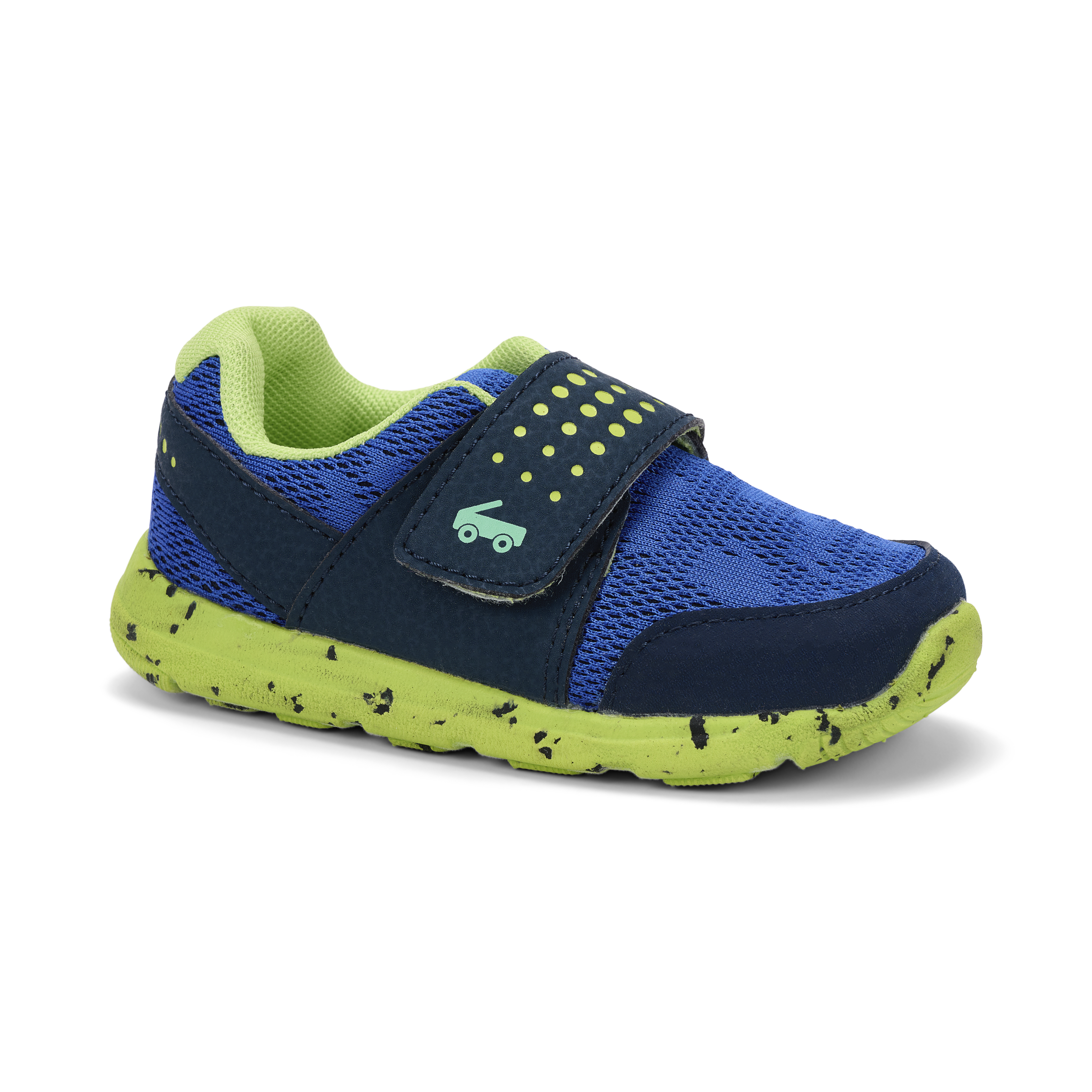 See Kai Run - Ryder II FlexiRun Athletic Shoe for Little Kids, Blue/Lime, Toddler 4