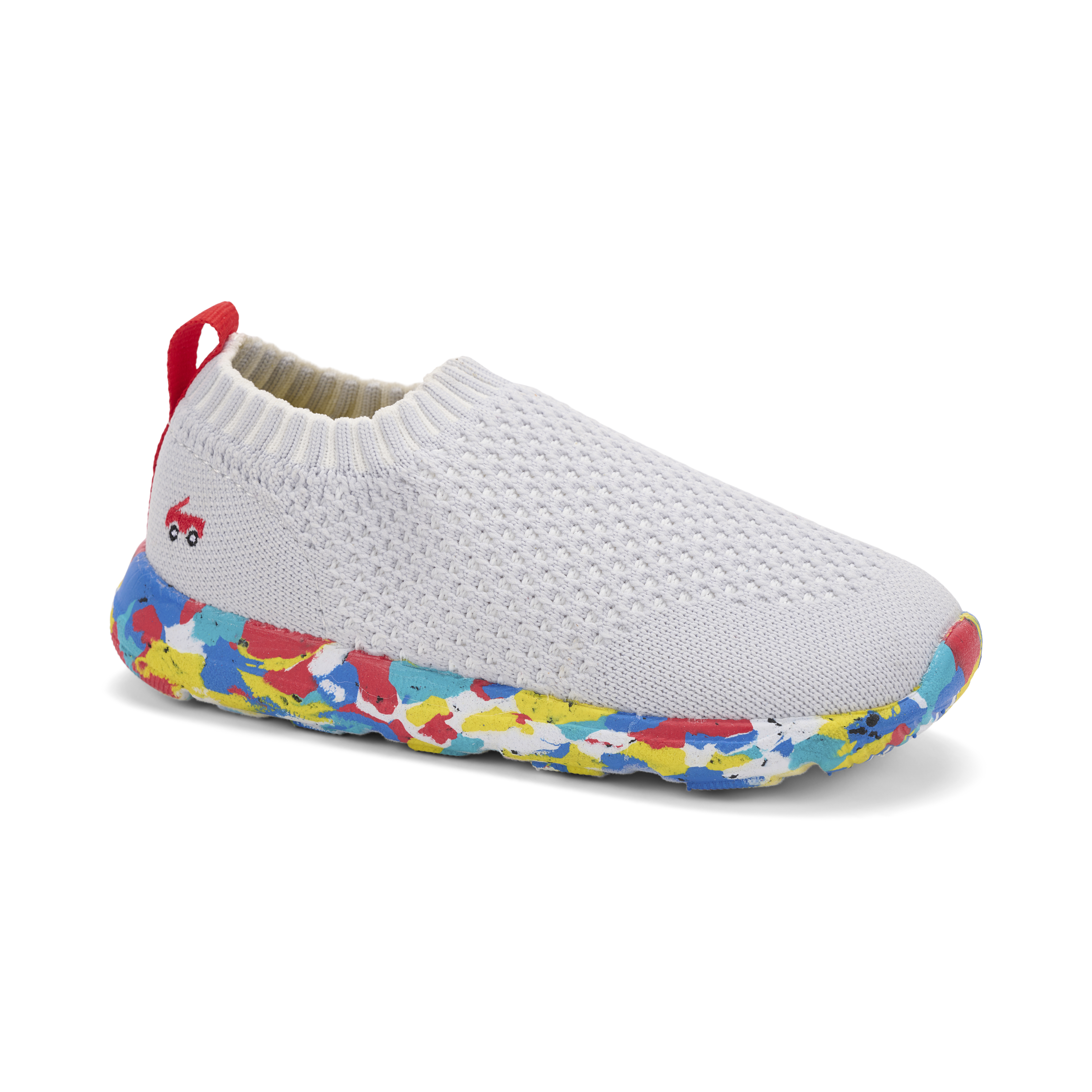 See Kai Run - Ryder Knit FlexiRun Slip-on Athletic Shoe for Little Kids, Gray/Multi, Toddler 7