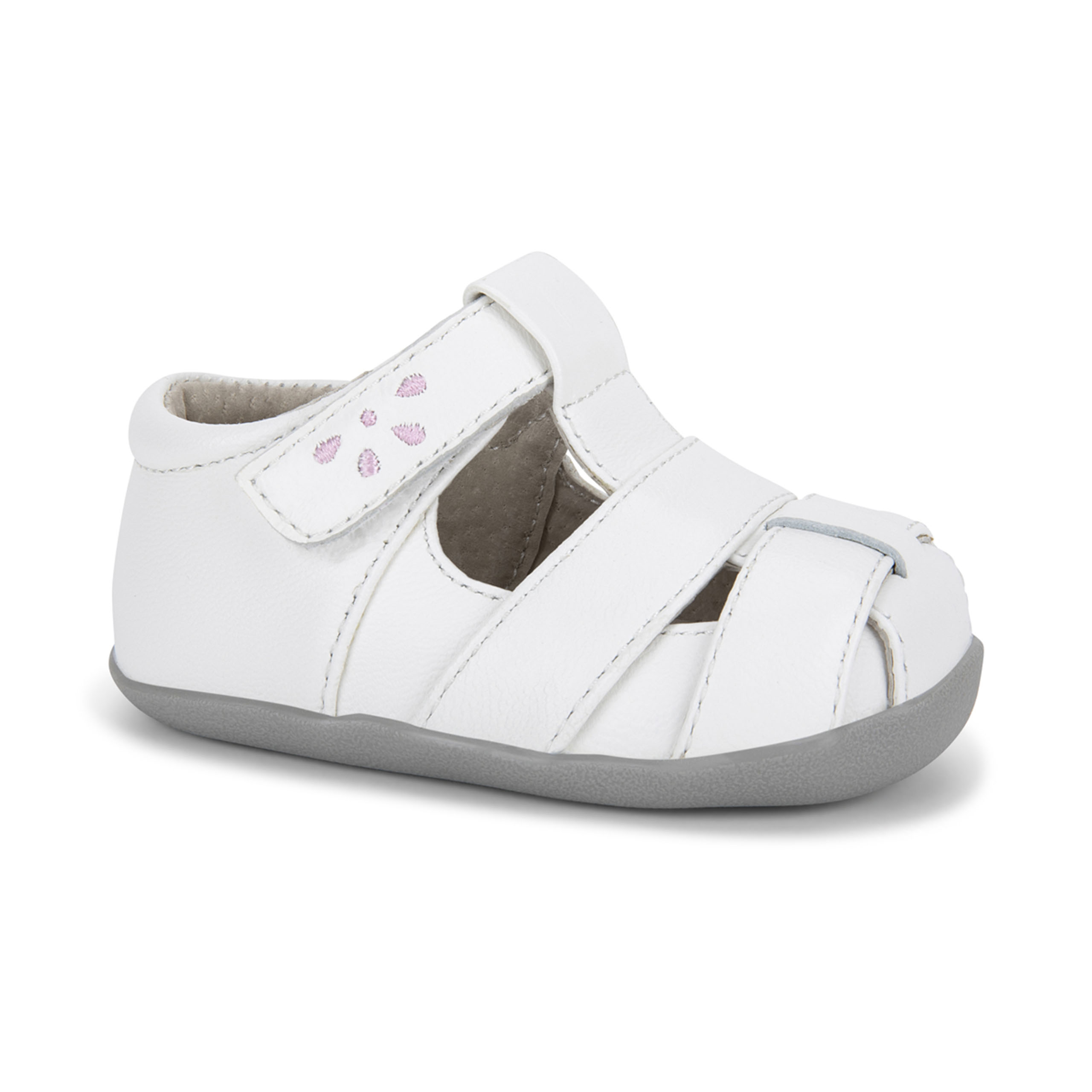 See Kai Run, Brook III Sandals for Infants, White/Pink, 3