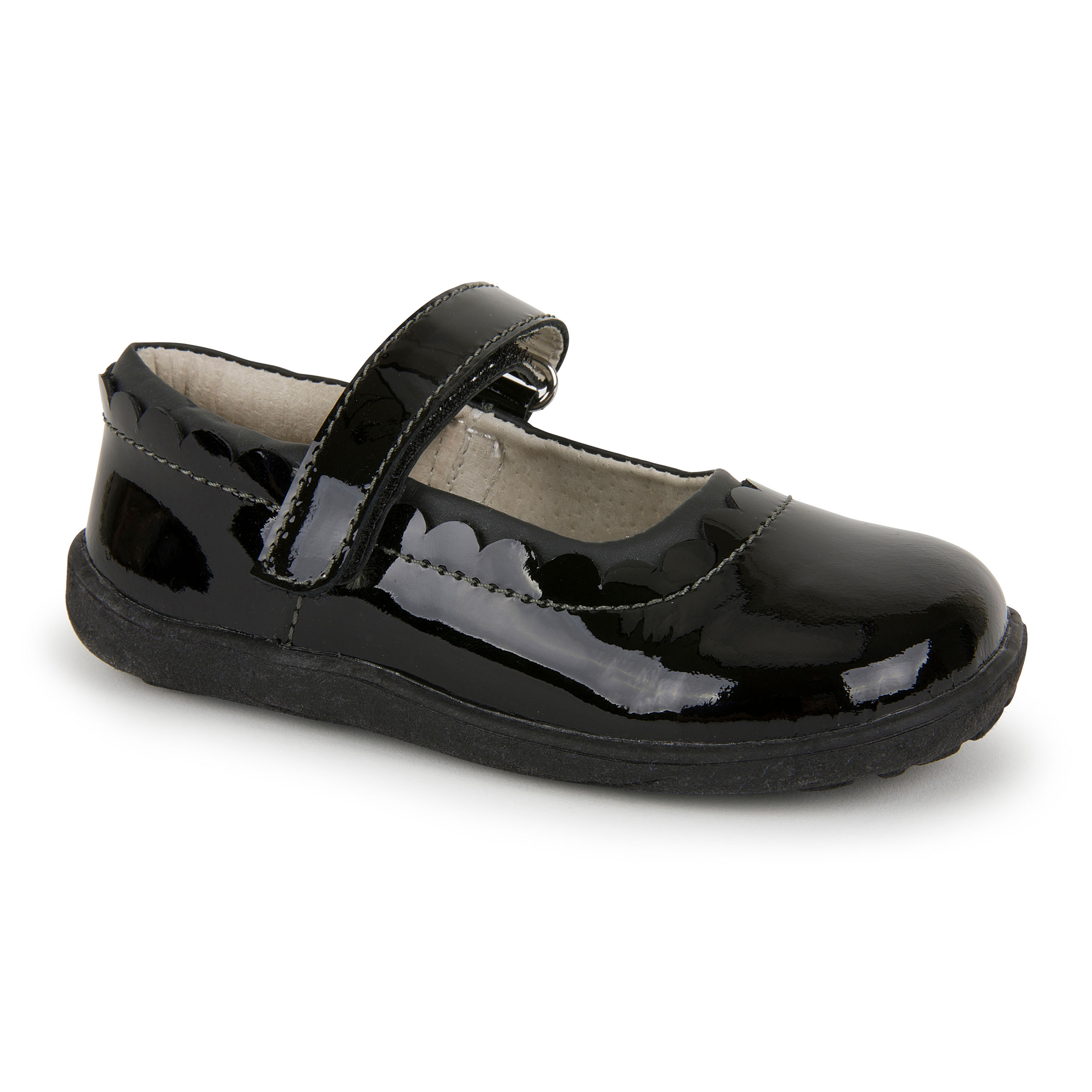 See Kai Run, Jane II Mary Jane Shoes for Kids, Black Patent, 2Y