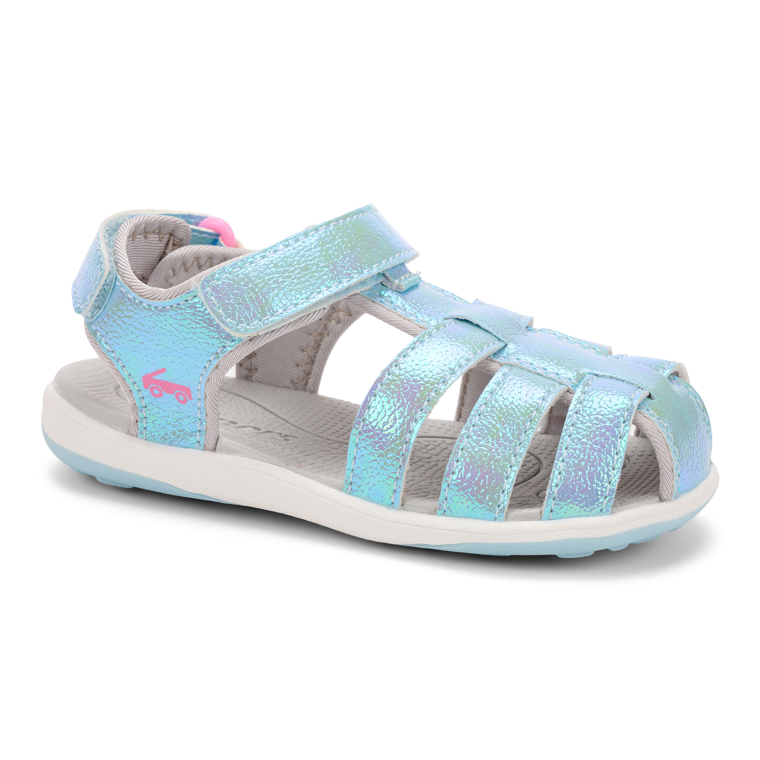 See Kai Run - Paley II Water-Friendly Sandal for Toddlers, Blue Shimmer, 7